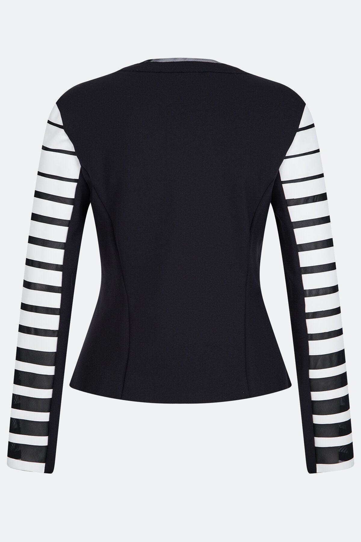 Leather Jacket with Round Neck