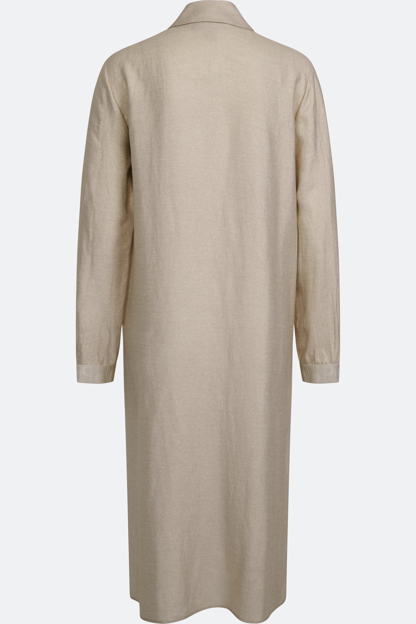 松紧袖口衬衫领长款外衣