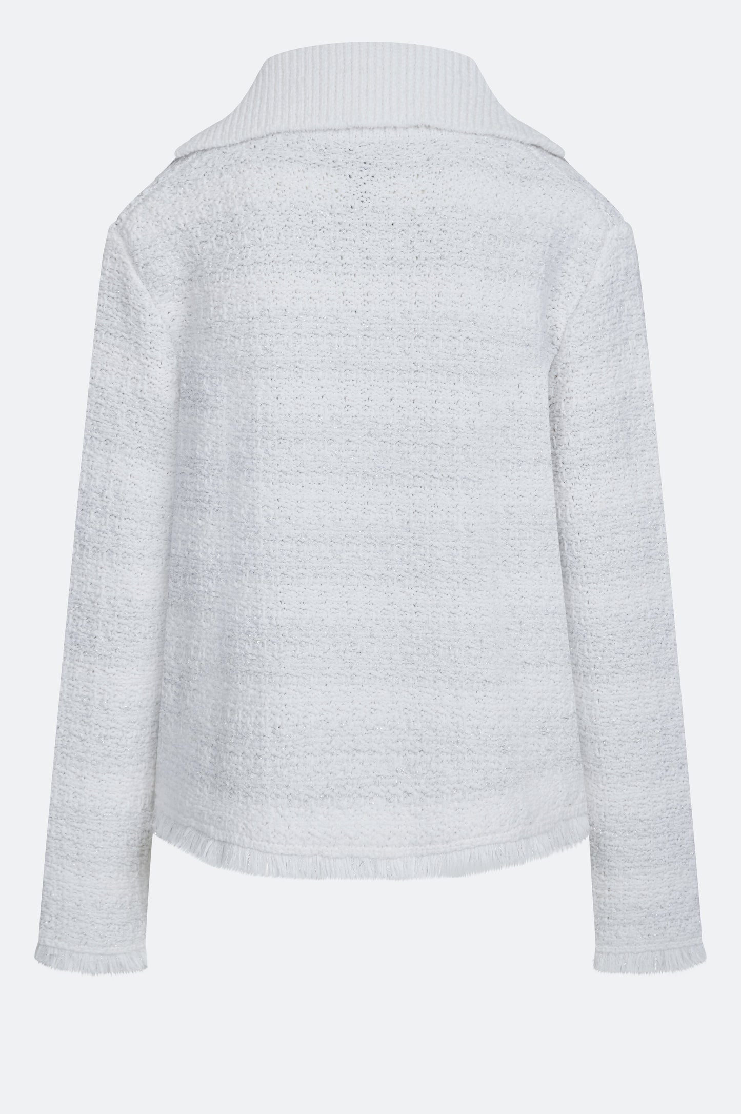 Cardigan with Ribbed Collar