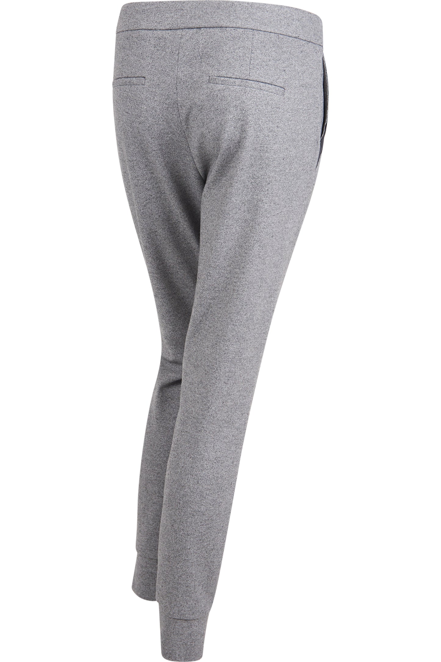 羅緞絲帶裝飾拉鏈口袋休閒褲