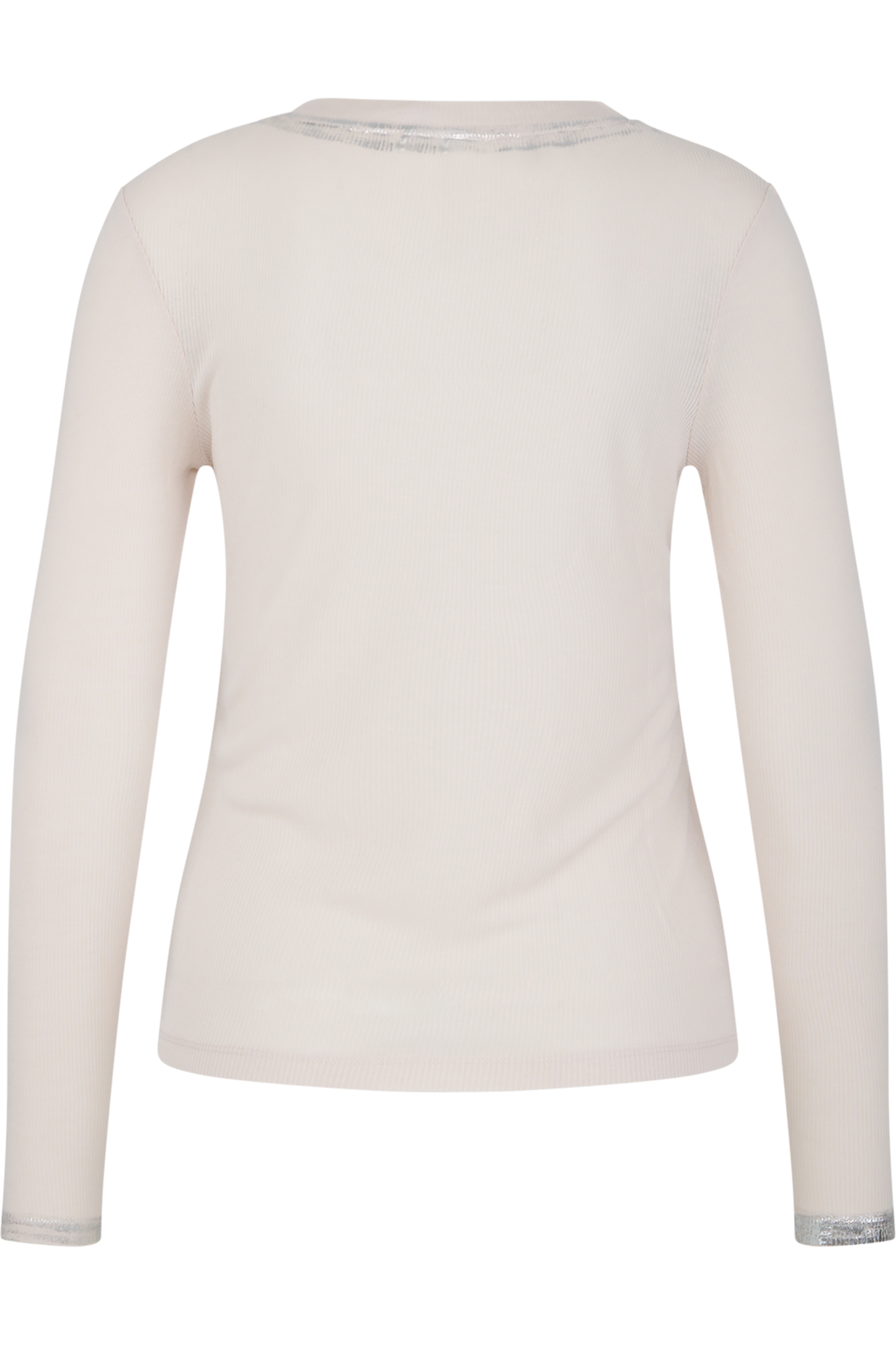 银色饰边圆领长裤上衣