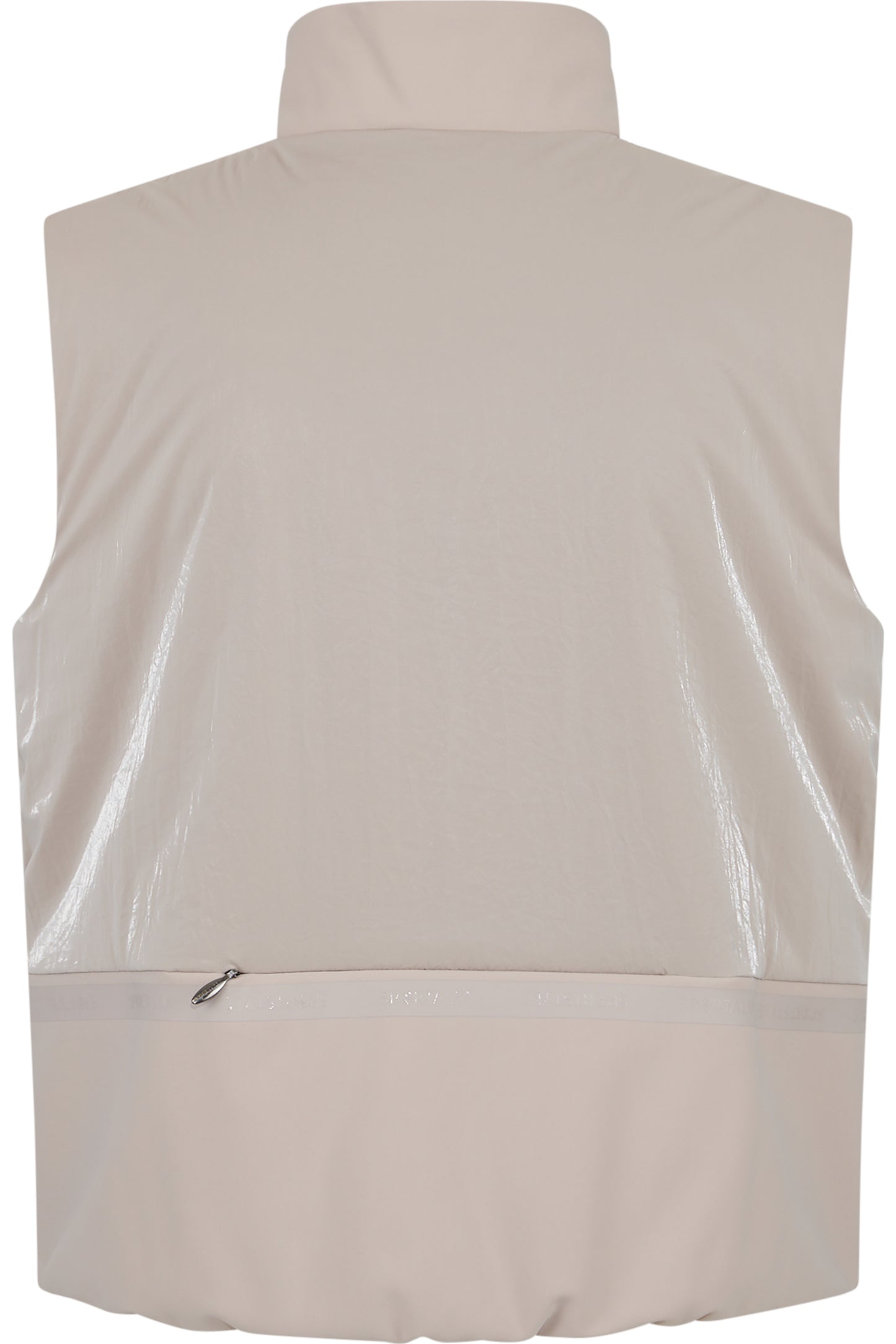 Logo印字立领拉链马甲