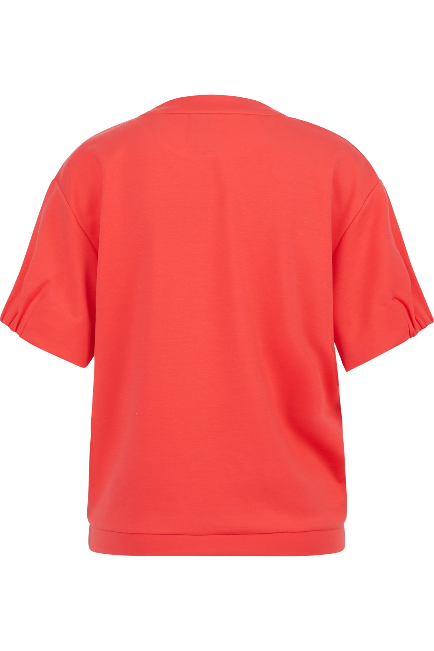 抽象花朵圖案圓領短袖T恤