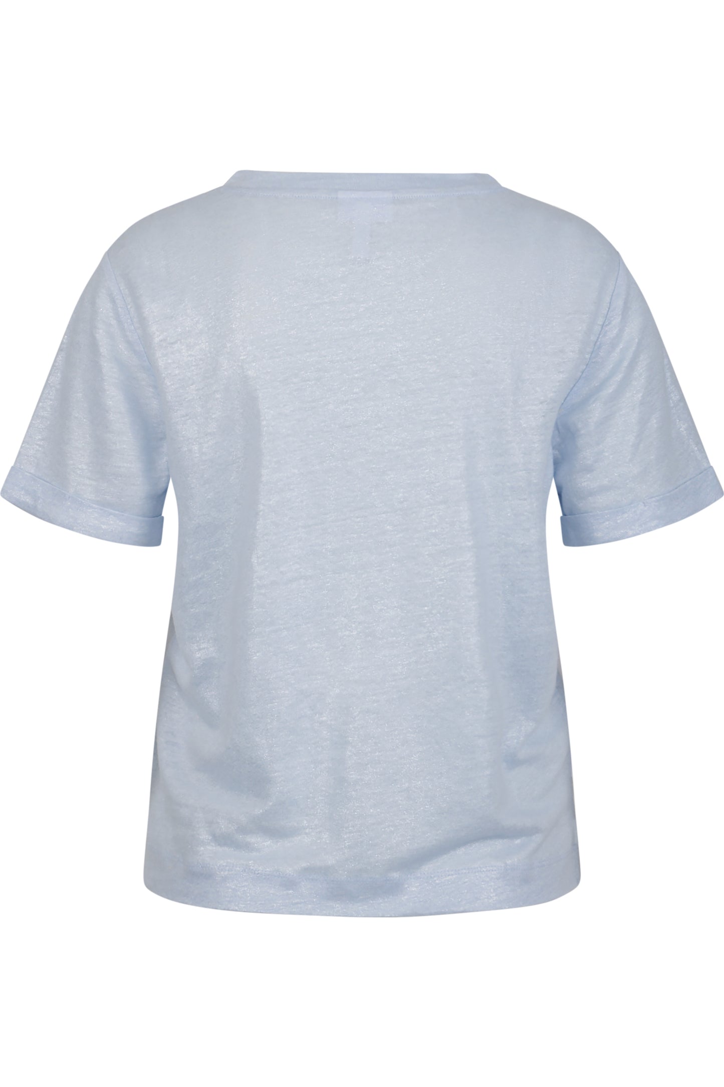 金属涂层圆领短袖T恤