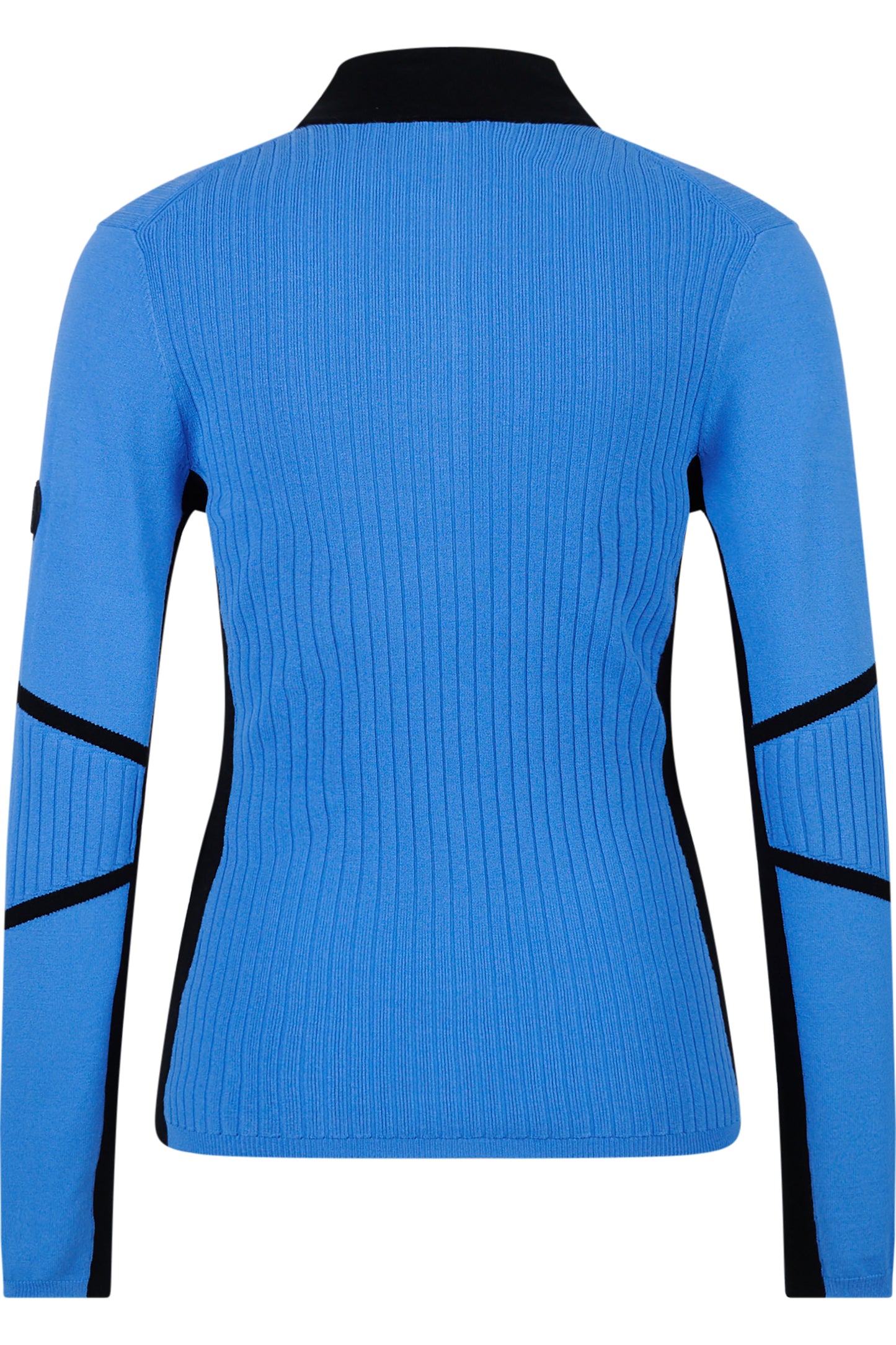 撞色色塊拉鏈立領針織套頭衫