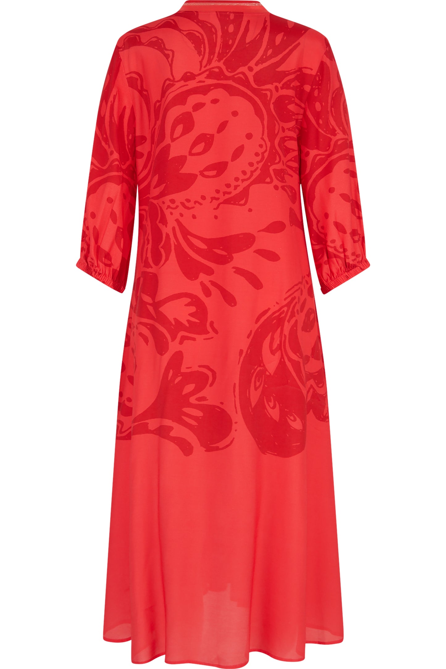 Maxi Dress with Stand-up Collar