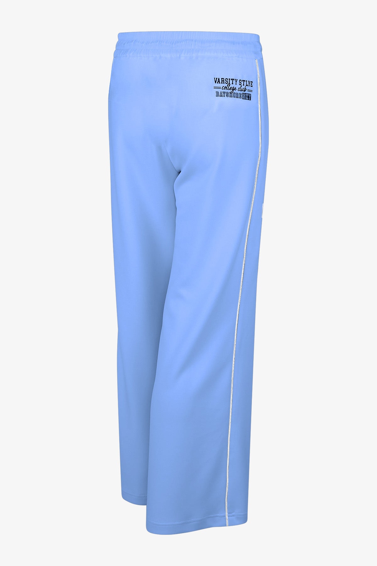 抽繩腰撞色鑲邊闊腿褲