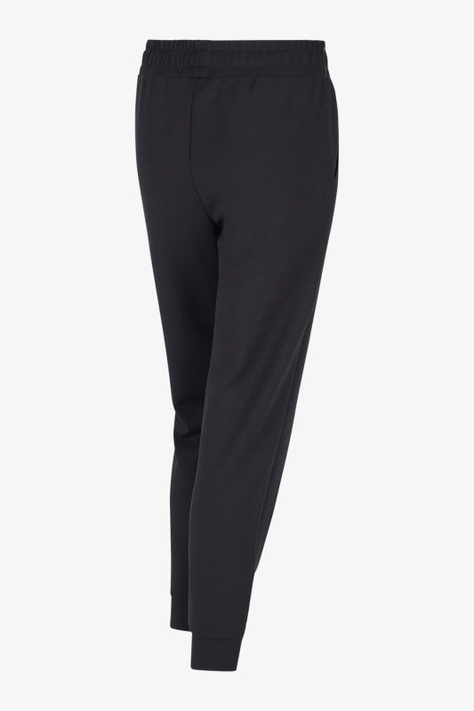 抽繩鬆緊腰豹紋飾邊休閒褲