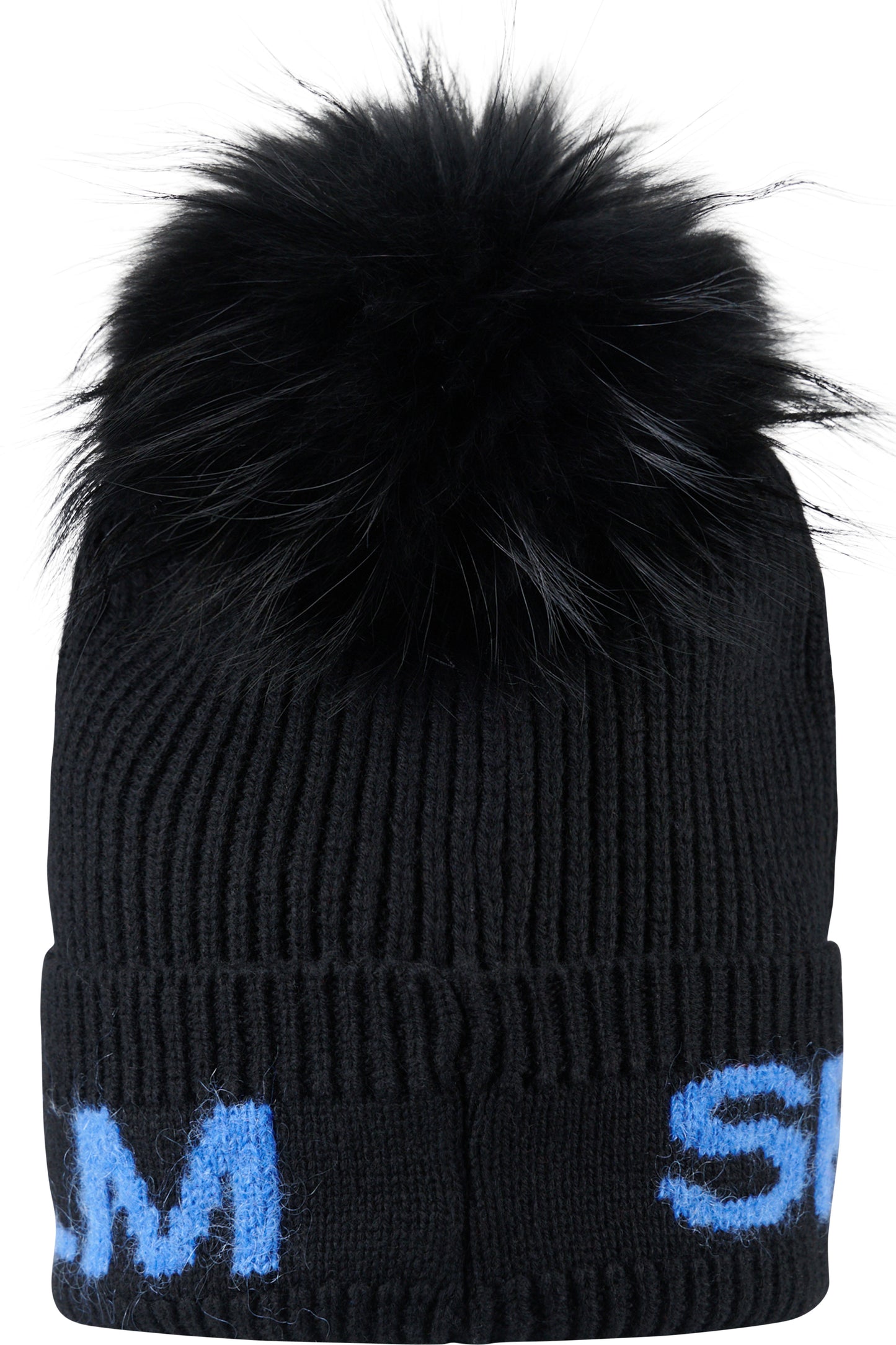 Knit Beanie with Real Fur