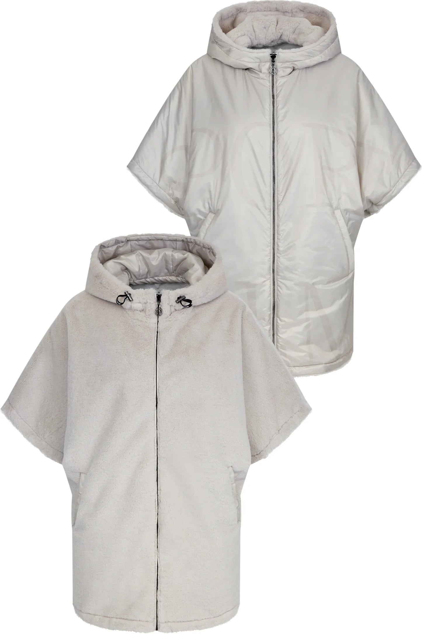 Reversible Cape with Faux Fur