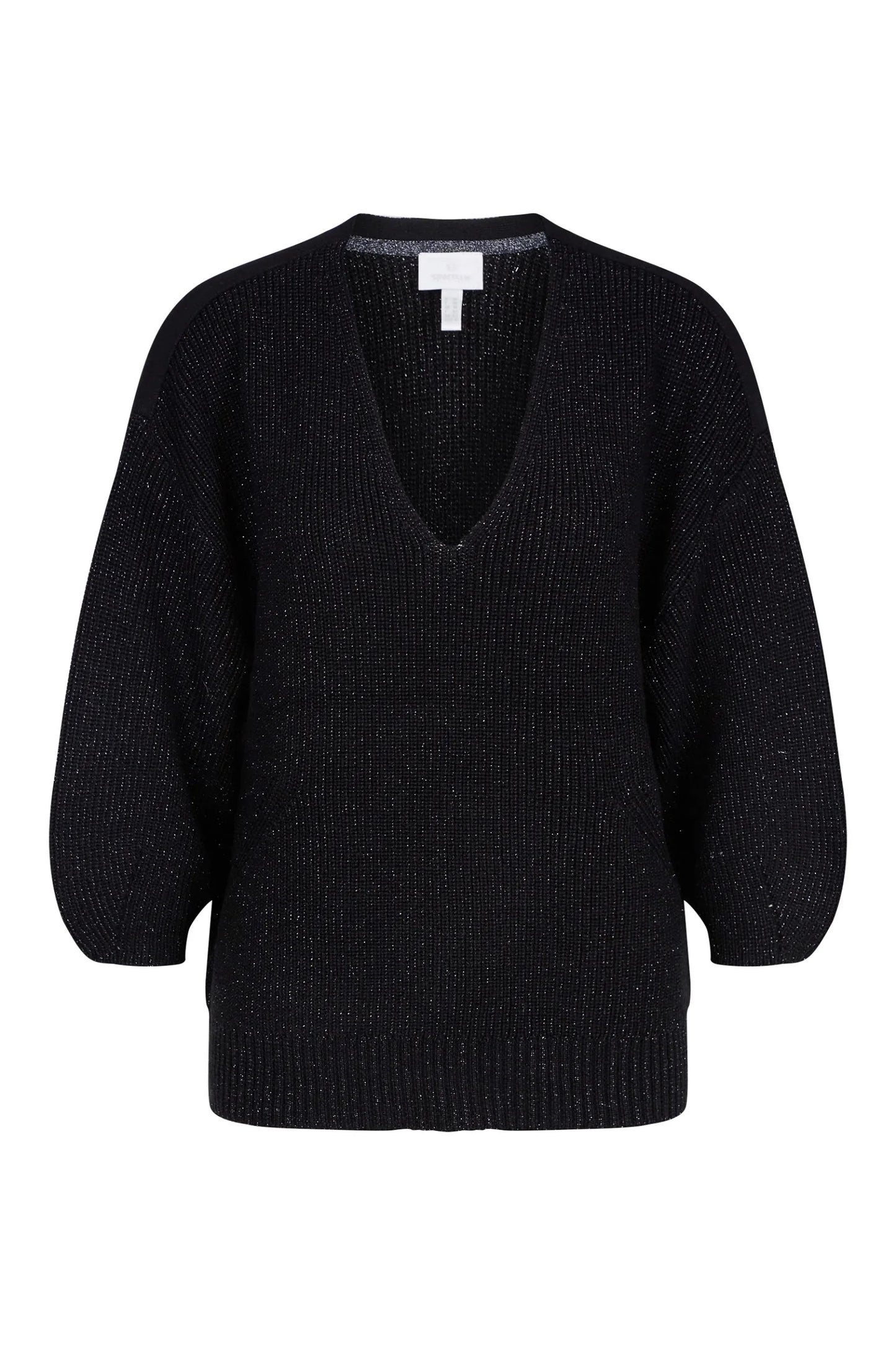 Knit Sweater with V-Neckline