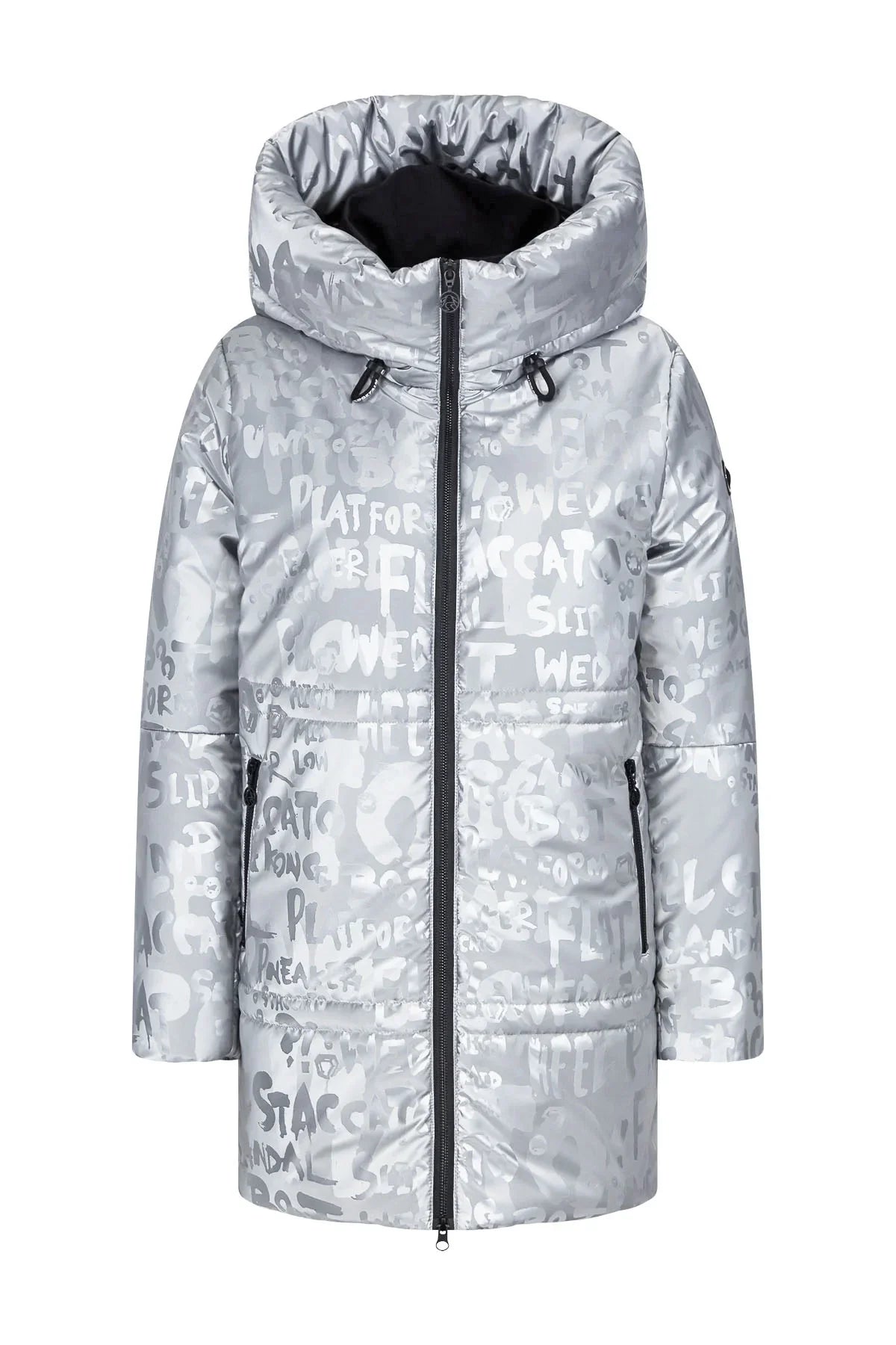 Coat with Graffiti Print