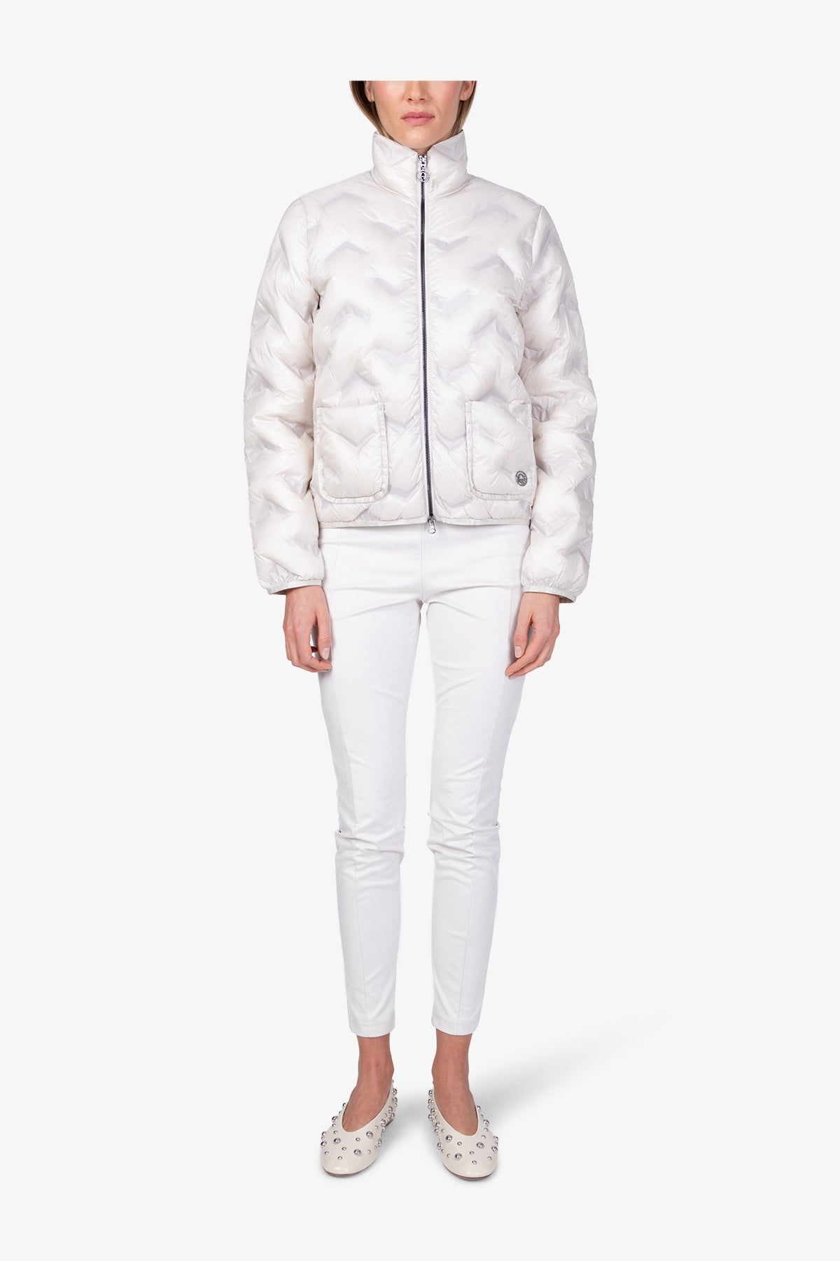 Lightweight Down Jacket with Stand-up Collar