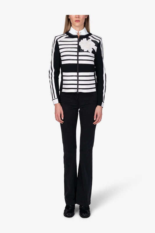 Jacket with Elaborate Suede Stripes