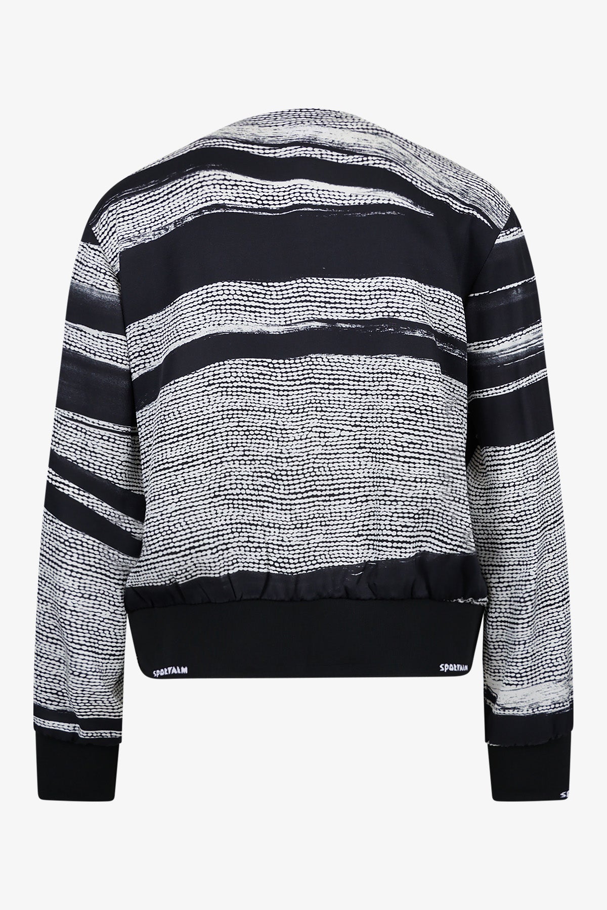 抽象印花拉链外套