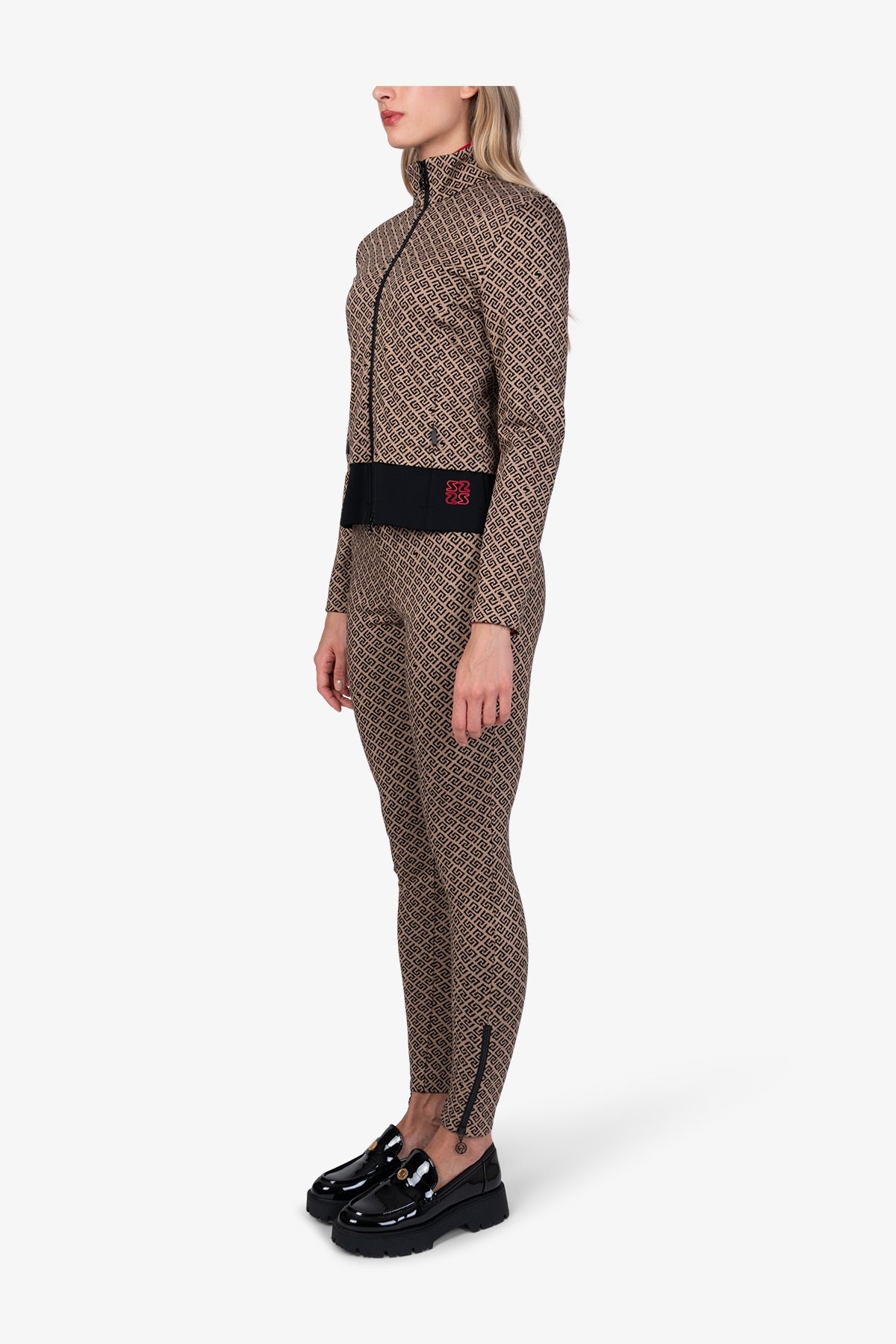 Jacket with Graphic Jacquard Design