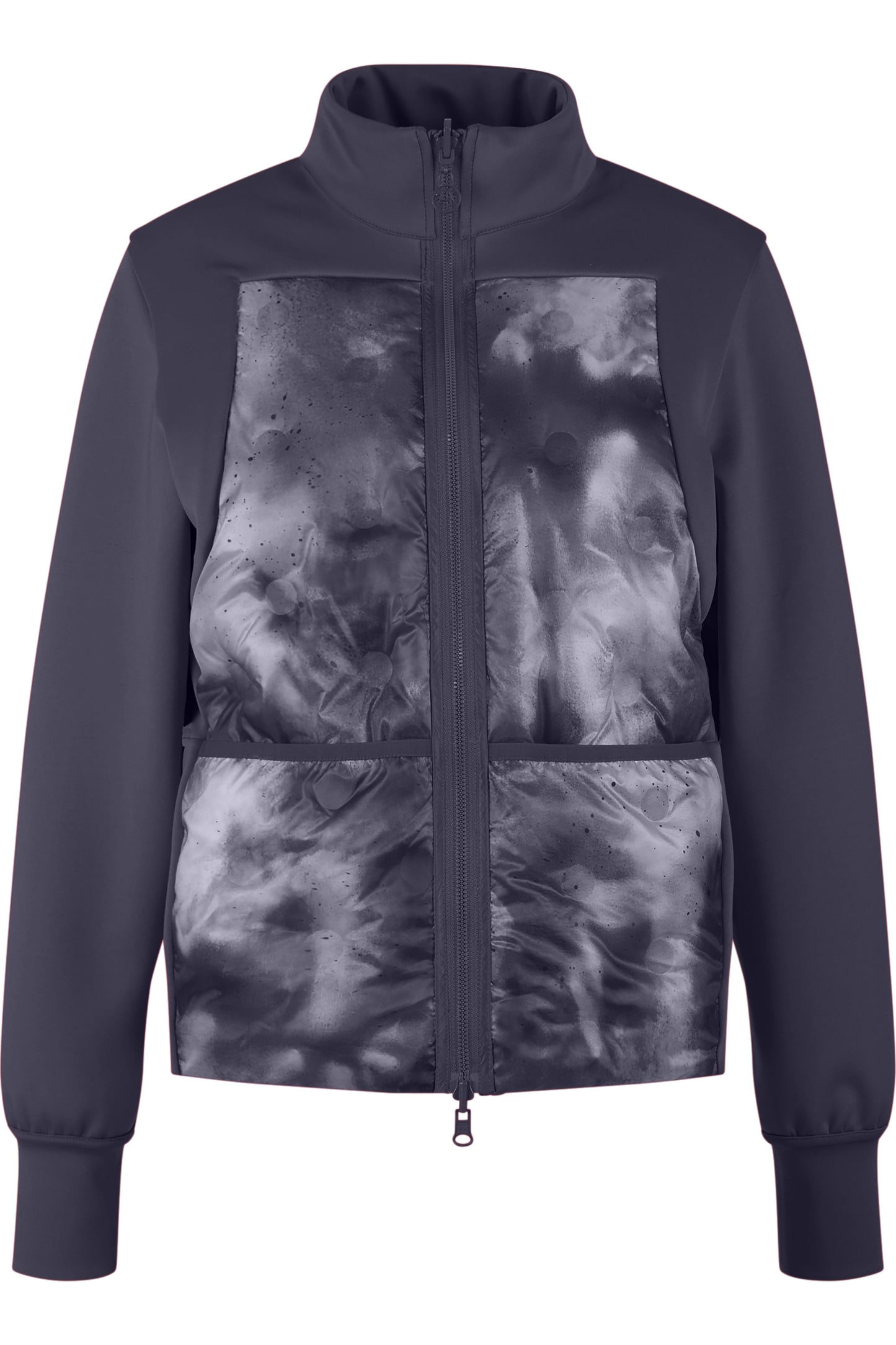 雲霧漸變圖案雙面穿立領夾克