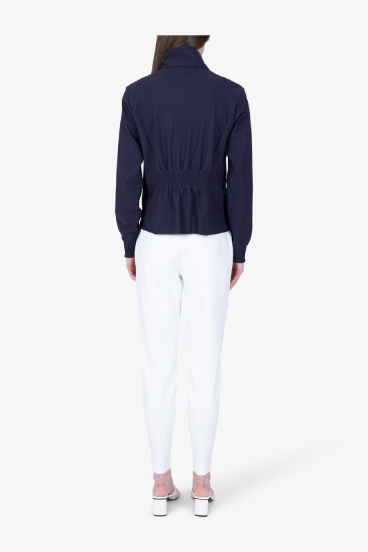 鐳射鏤空拉鏈立領夾克