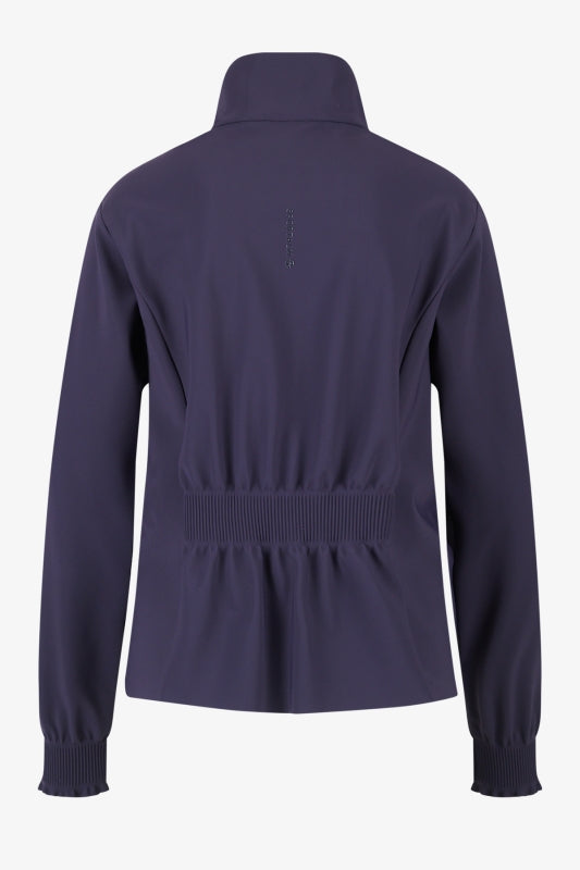 鐳射鏤空拉鏈立領夾克