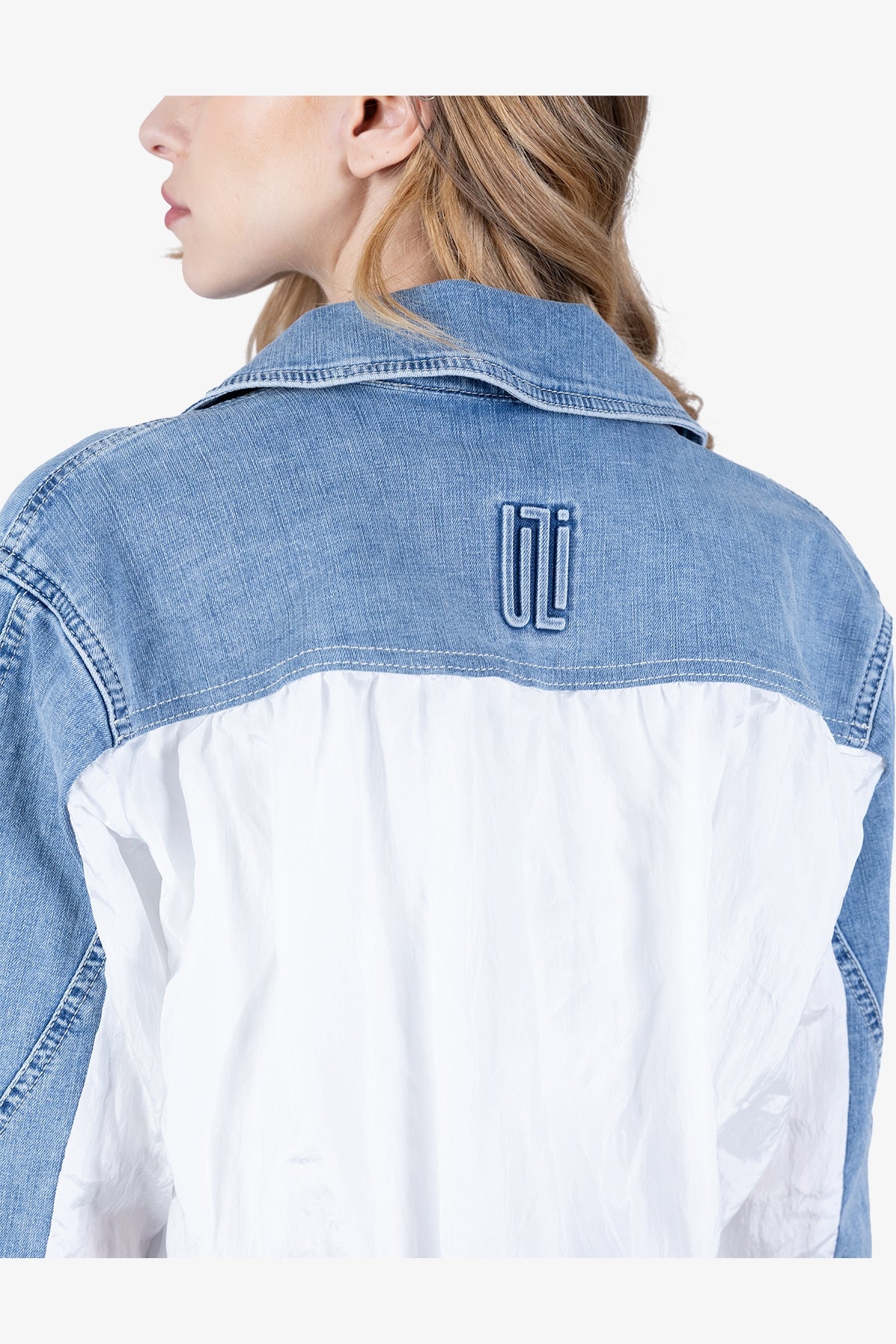 Denim Bomber Jacket with Cotton