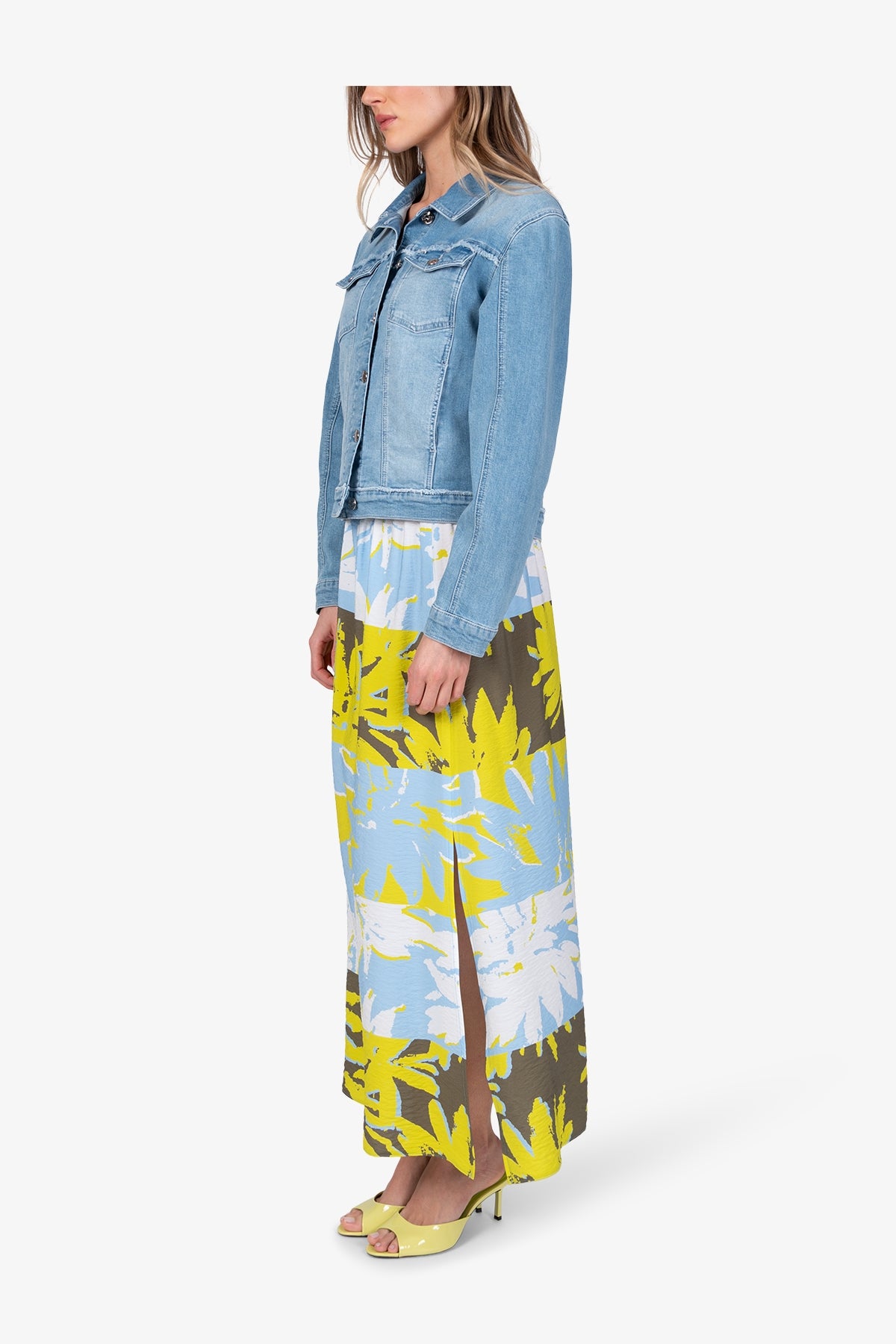 Denim Jeans Jacket with Rhinestone Motif