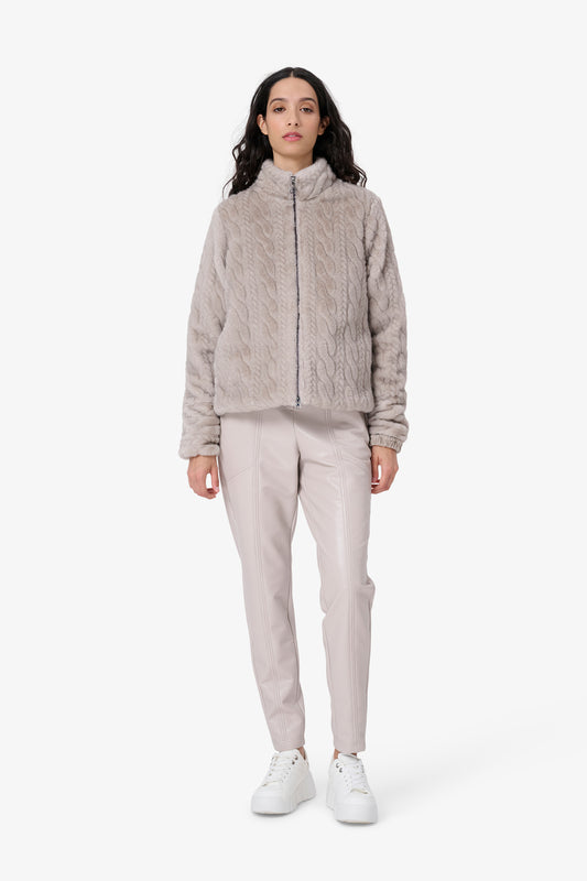 Fake Fur Jacket with Razor Effect