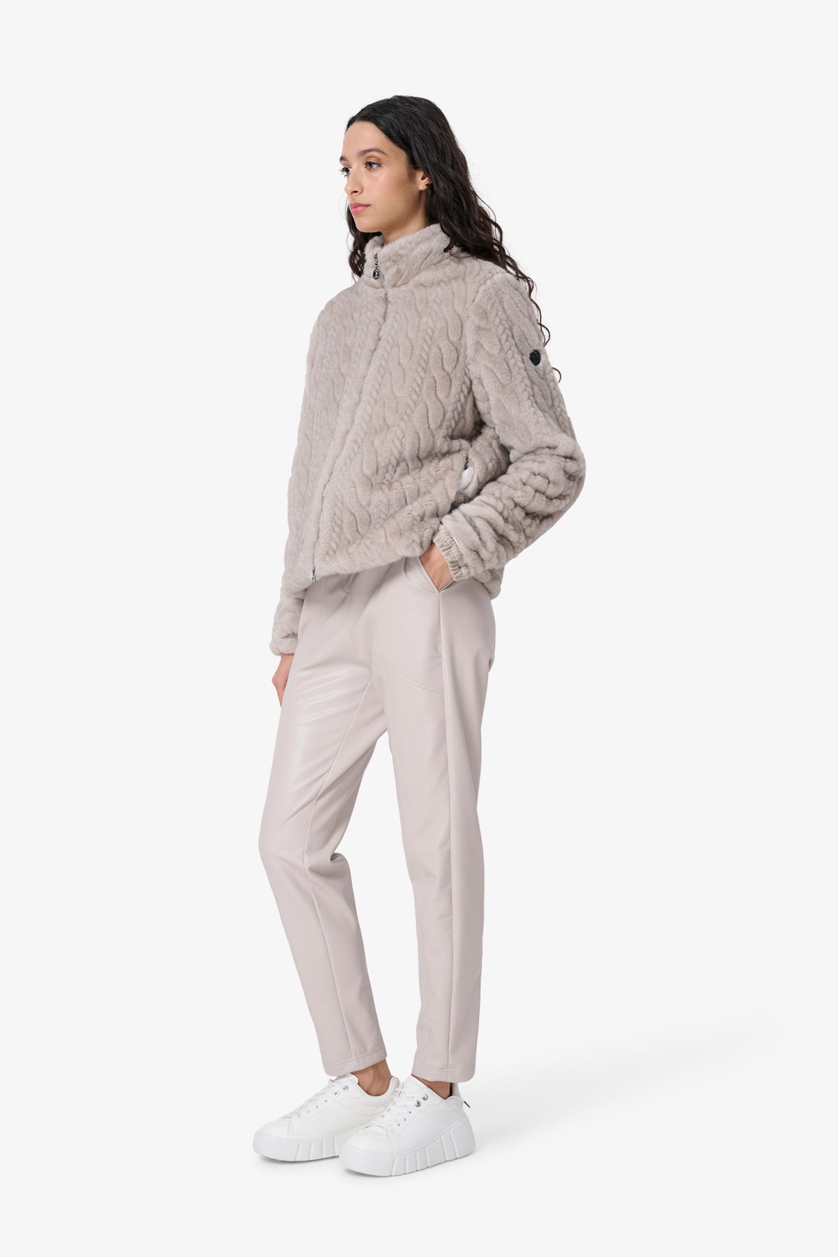 Fake Fur Jacket with Razor Effect