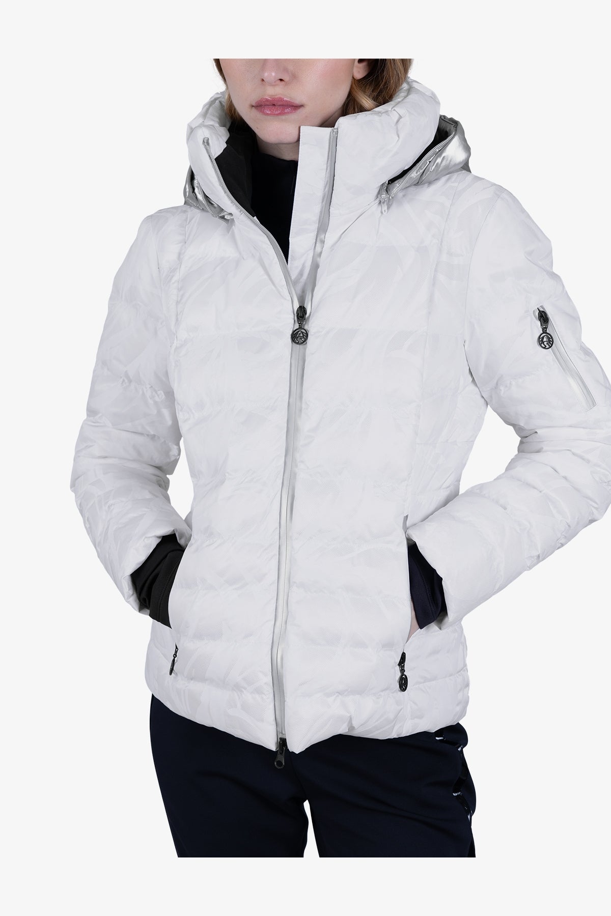 Ski Jacket Made from High-quality Jacquard Nylon