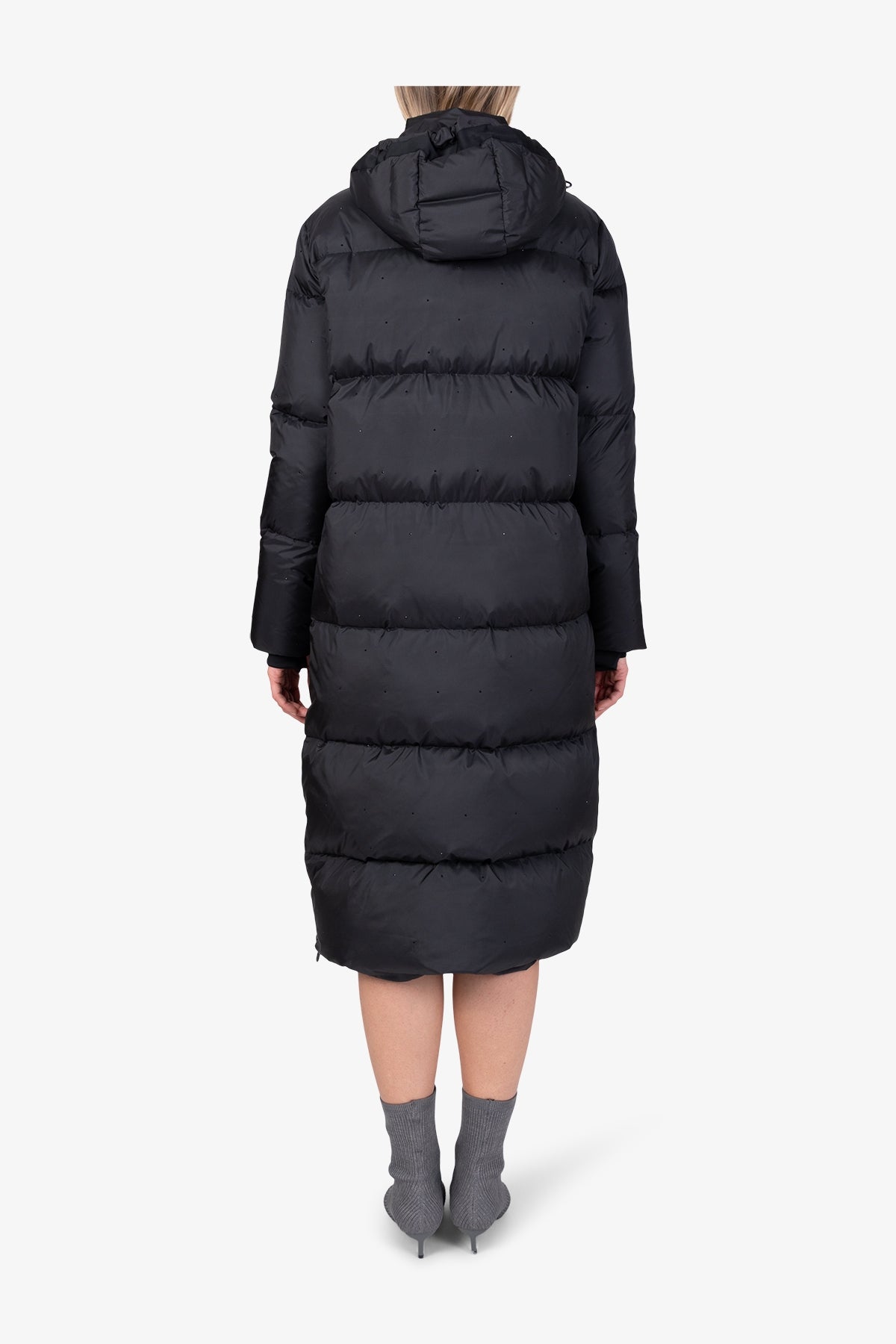 Down Coat with Sparkling Gemstones