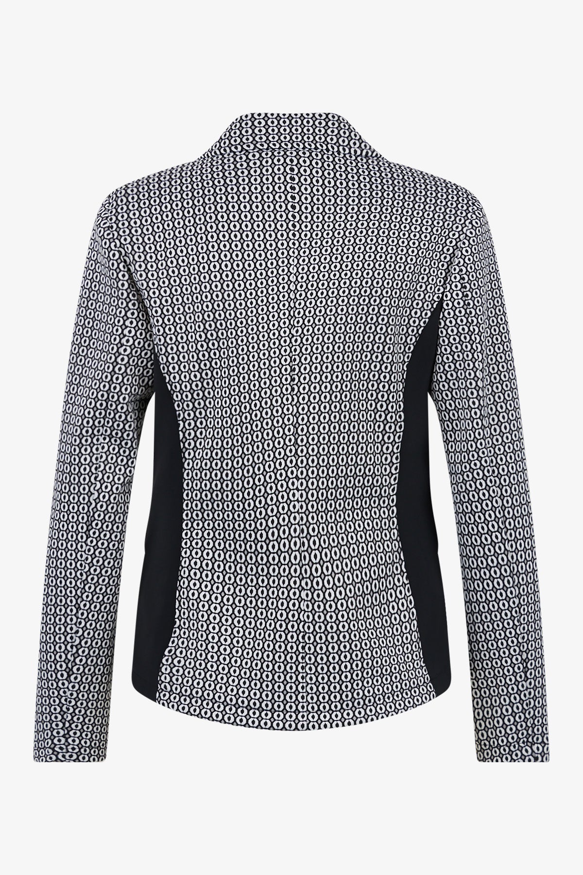 提花翻領拉鏈西裝外套