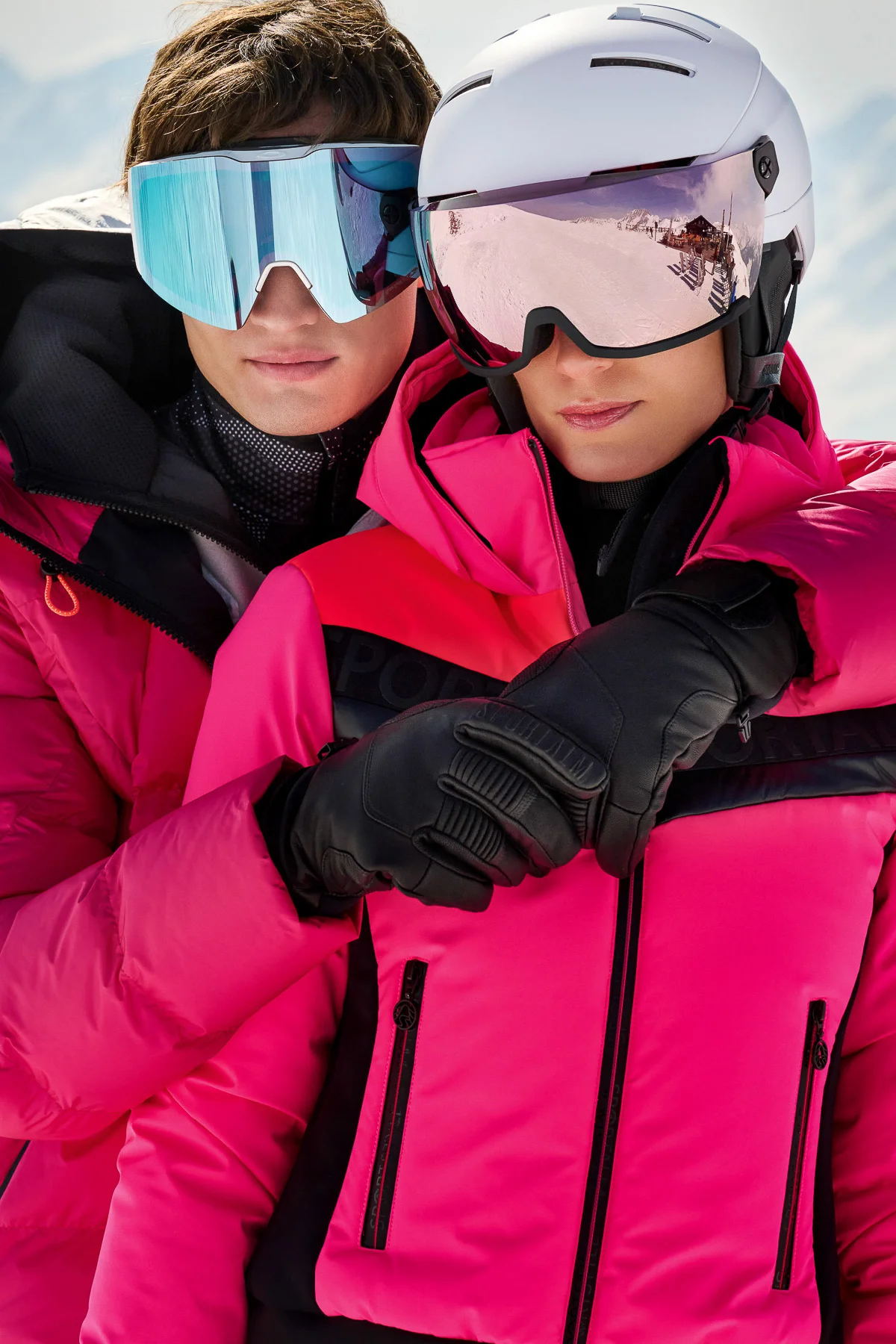 Padded Jacket with Contrast Stripes
