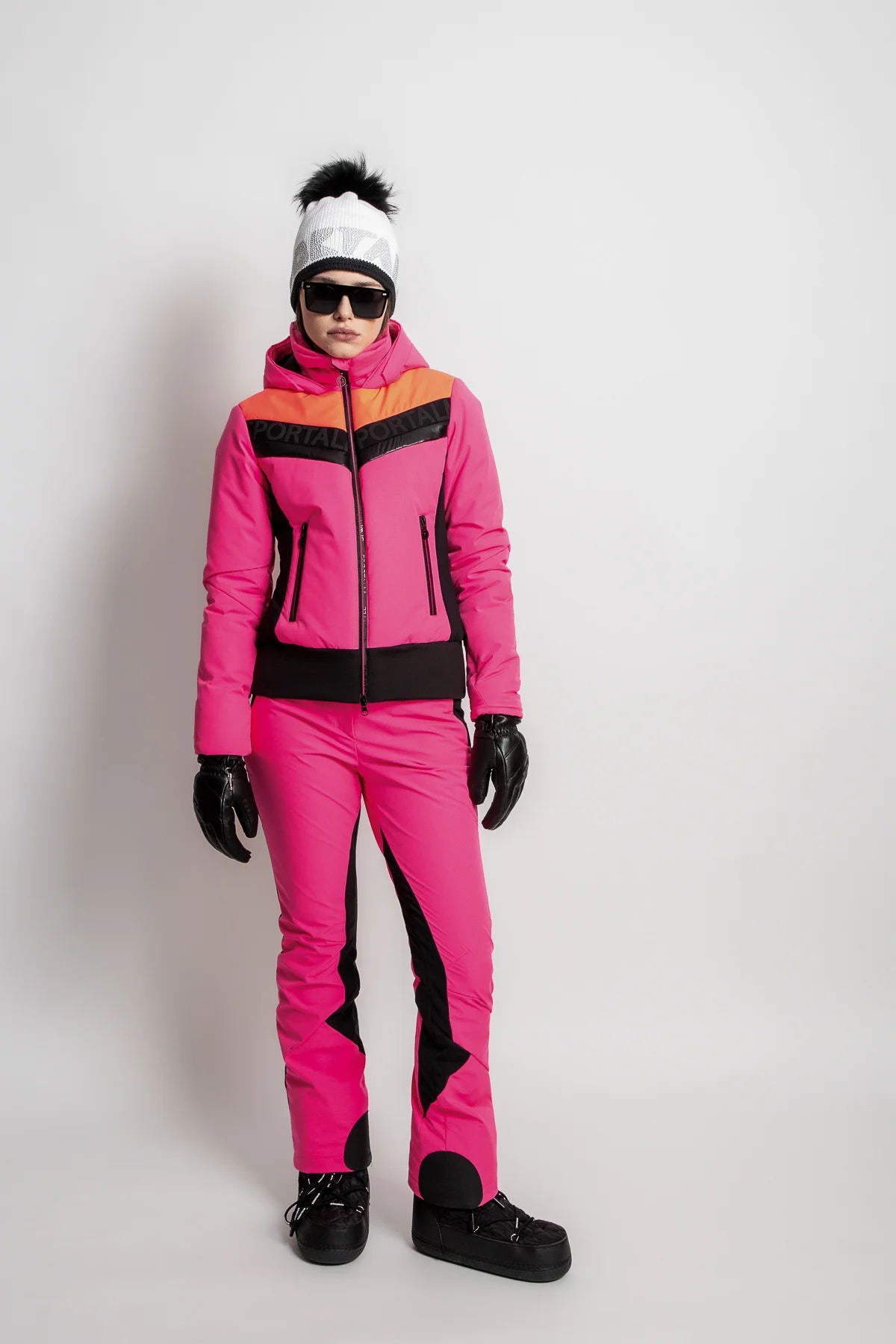 Padded Jacket with Contrast Stripes