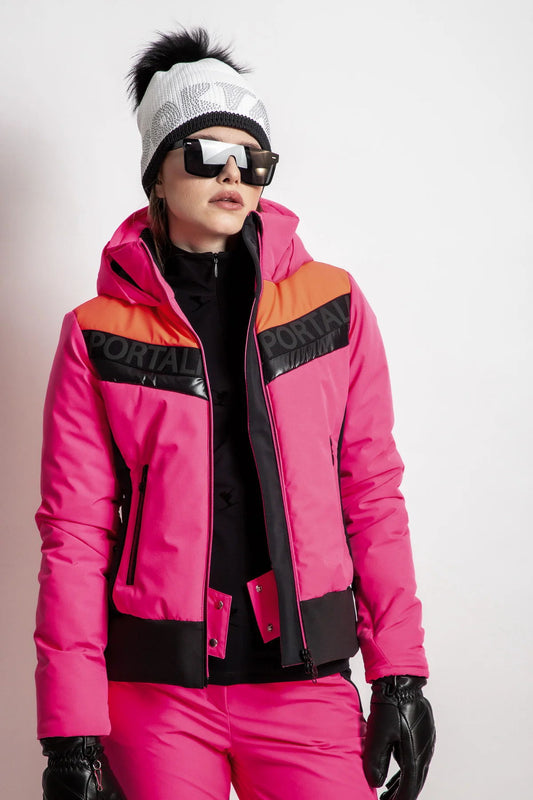 Padded Jacket with Contrast Stripes