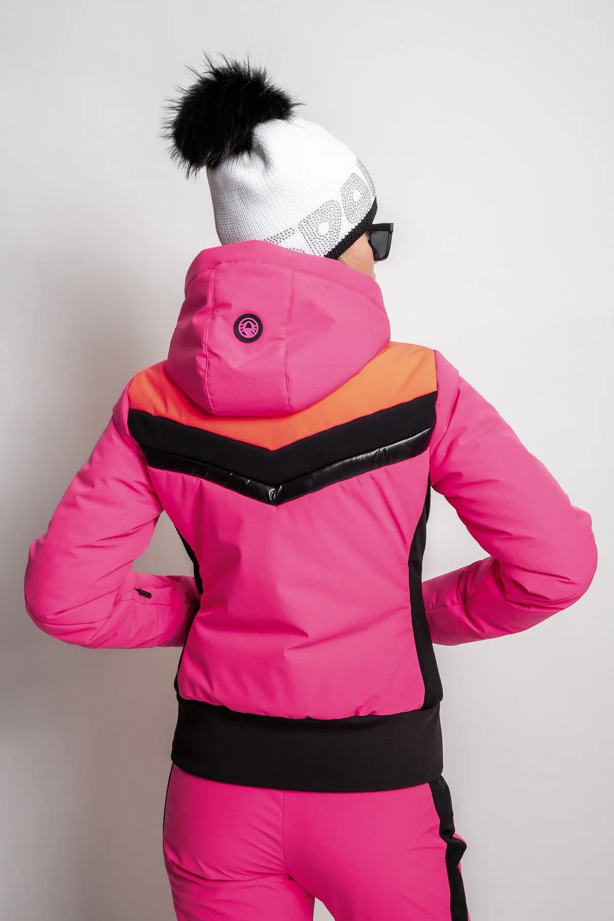 Padded Jacket with Contrast Stripes