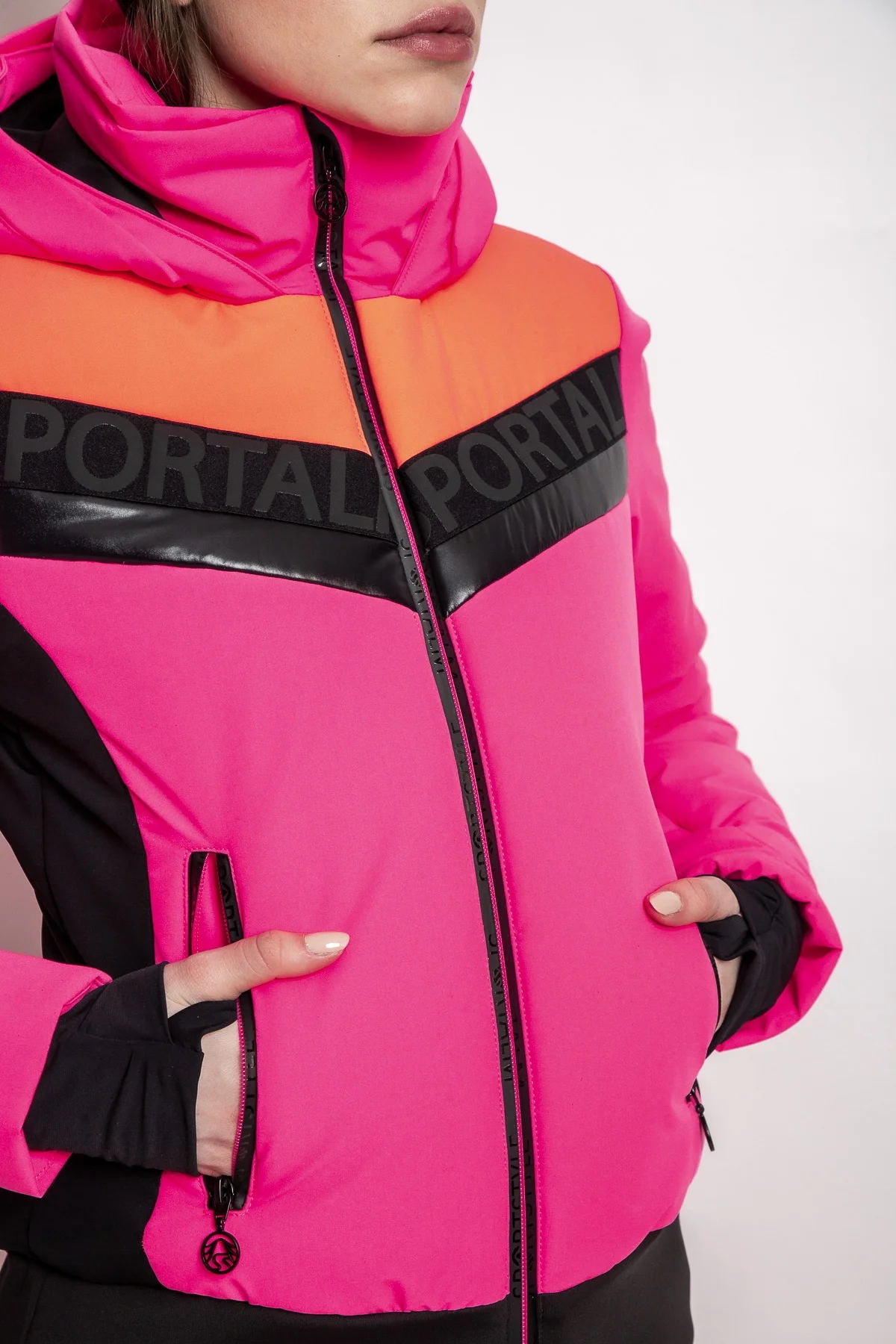 Padded Jacket with Contrast Stripes
