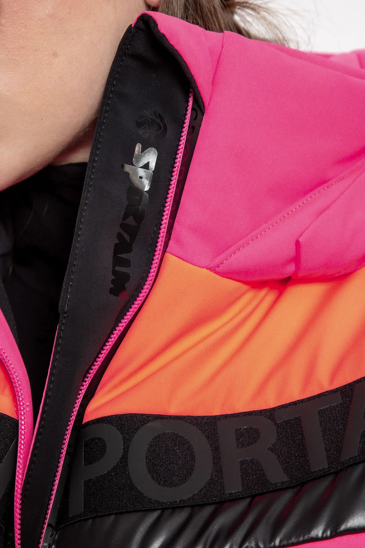 Padded Jacket with Contrast Stripes