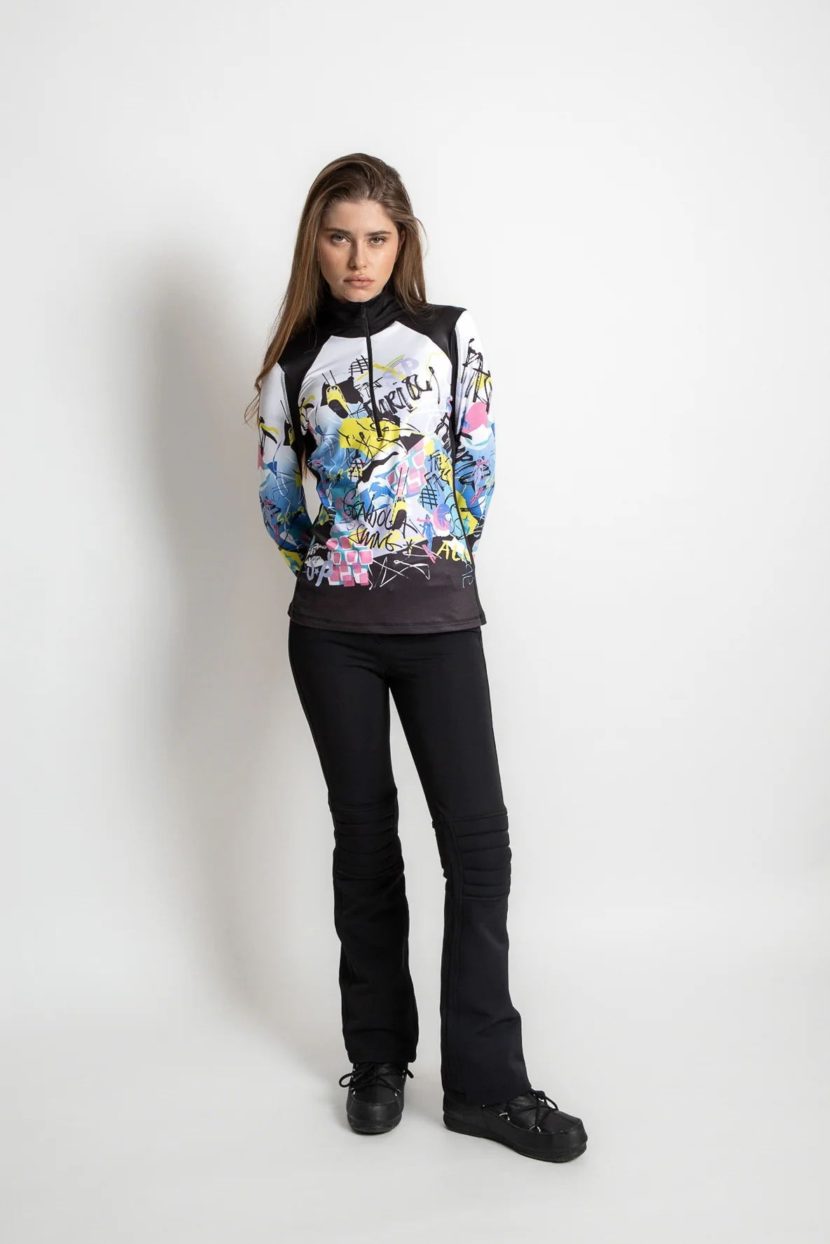 Sweatshirt with Graffiti Print