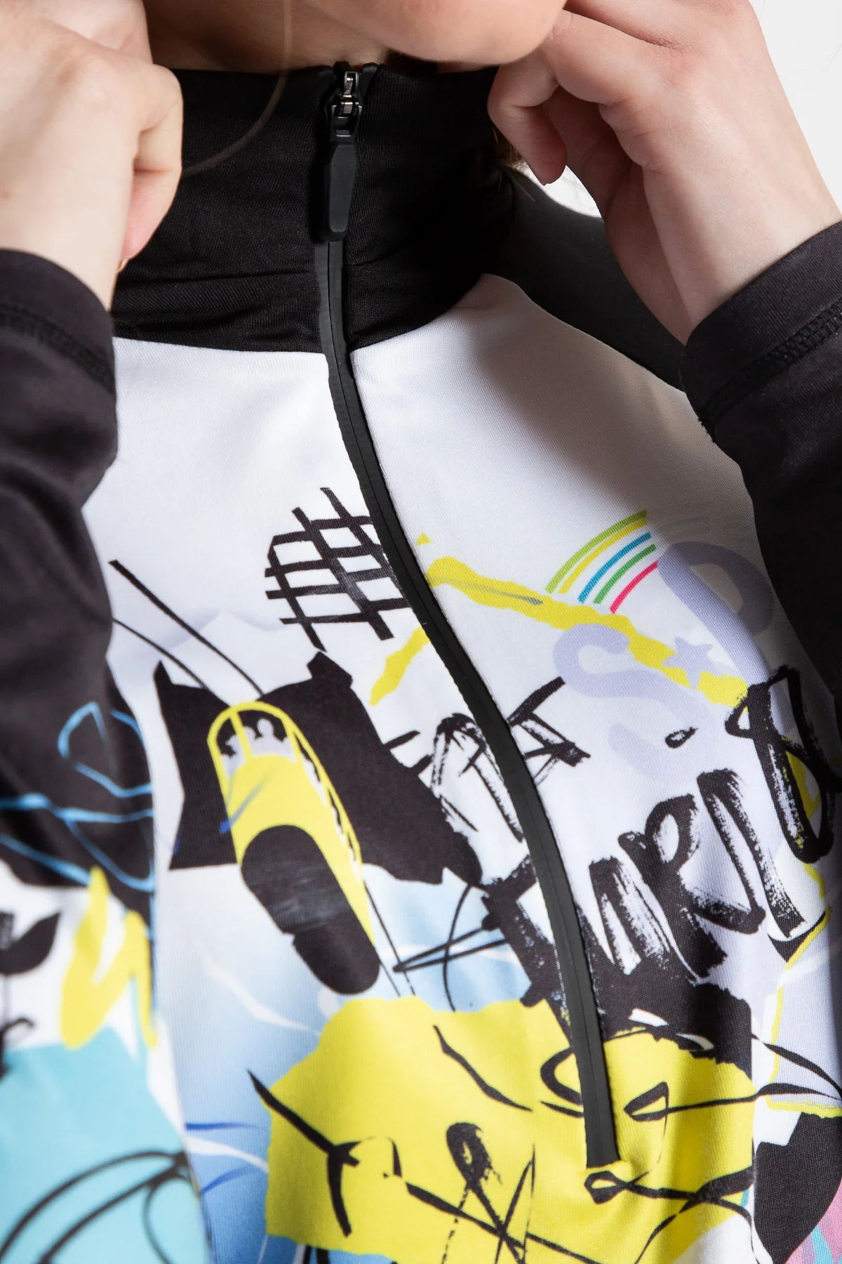Sweatshirt with Graffiti Print