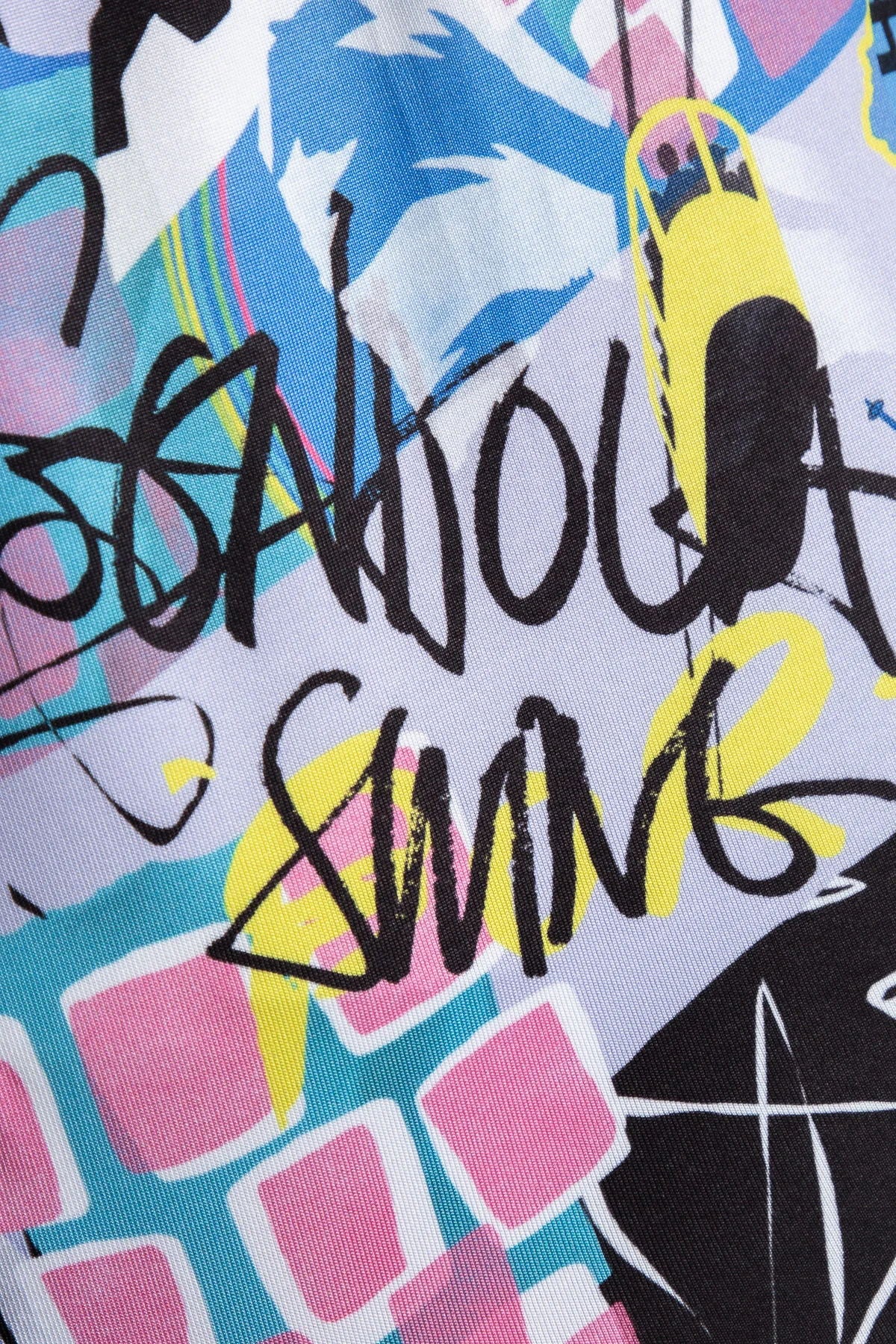 Sweatshirt with Graffiti Print