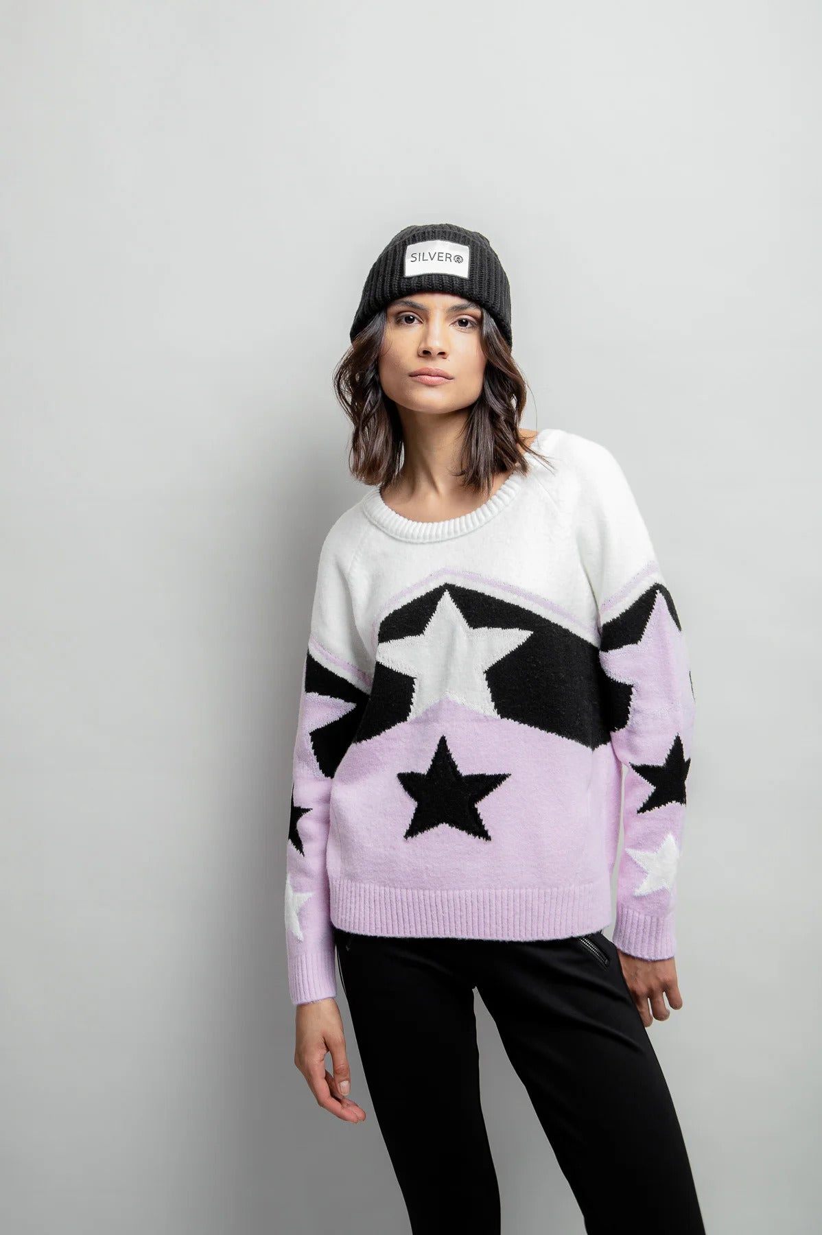 Sweater with Intarsia Motif