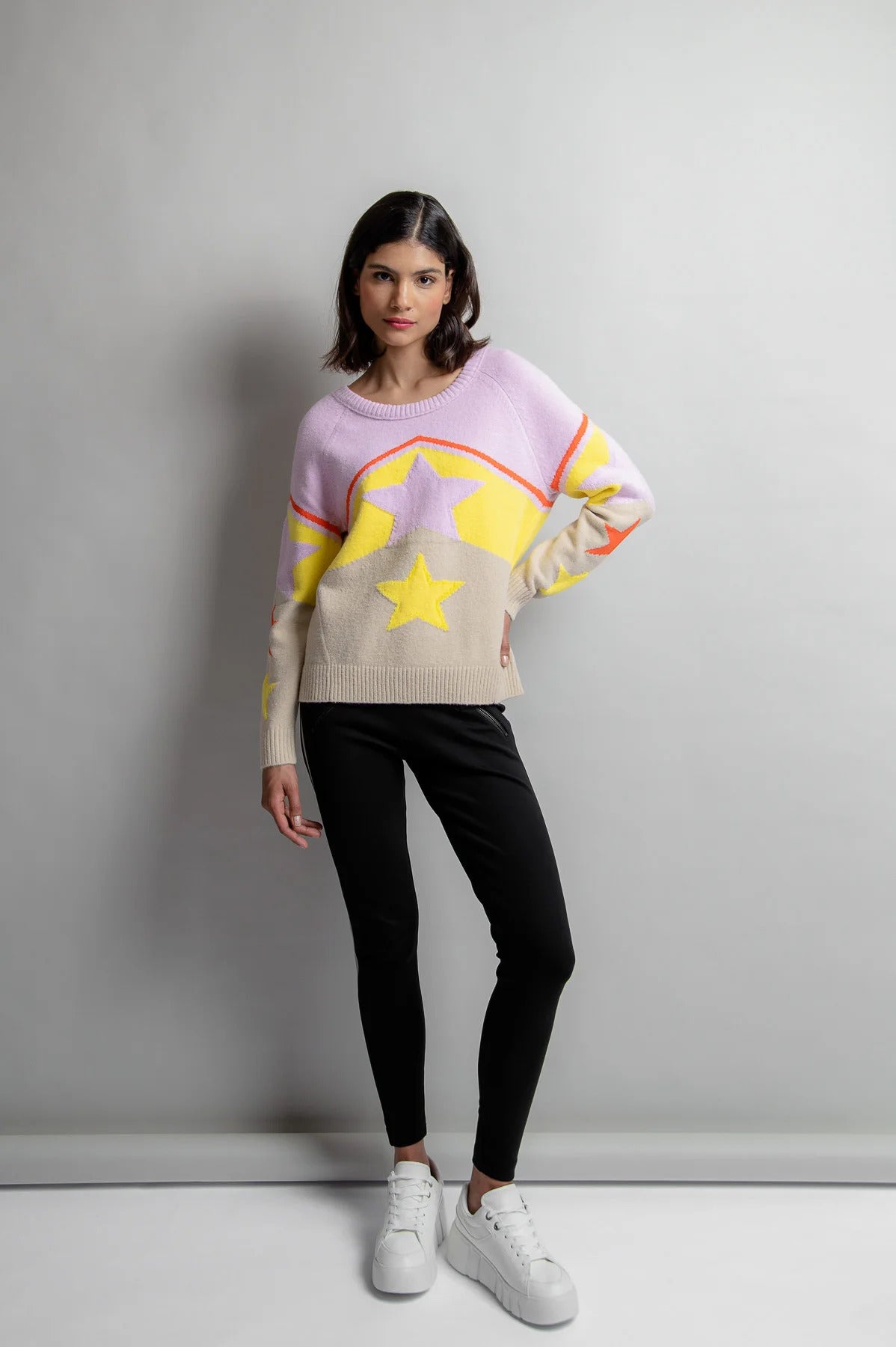 Sweater with Intarsia Motif