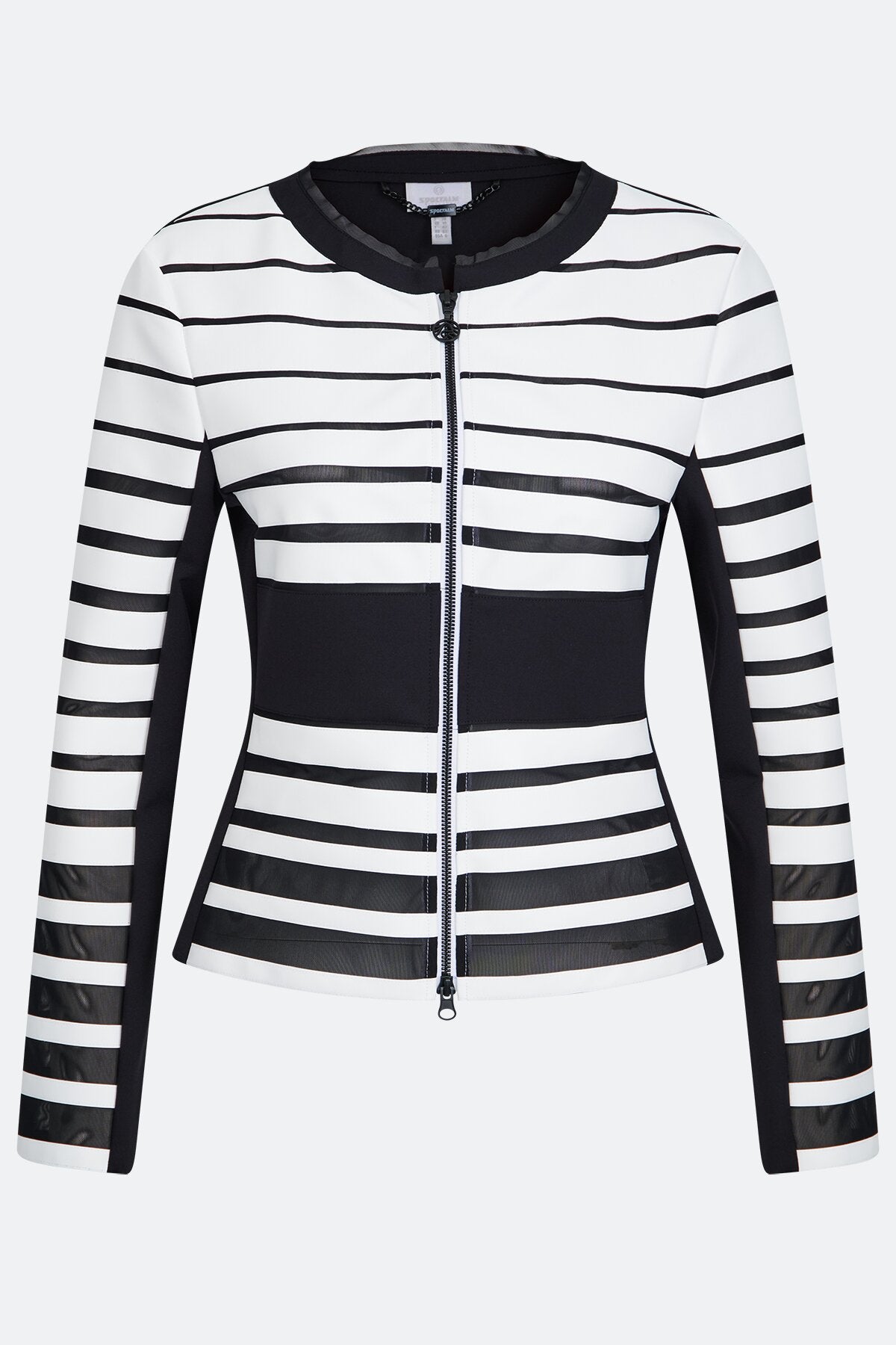 Leather Jacket with Round Neck