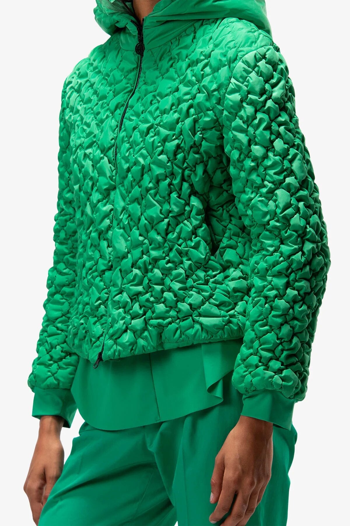 立体绗缝连帽夹克