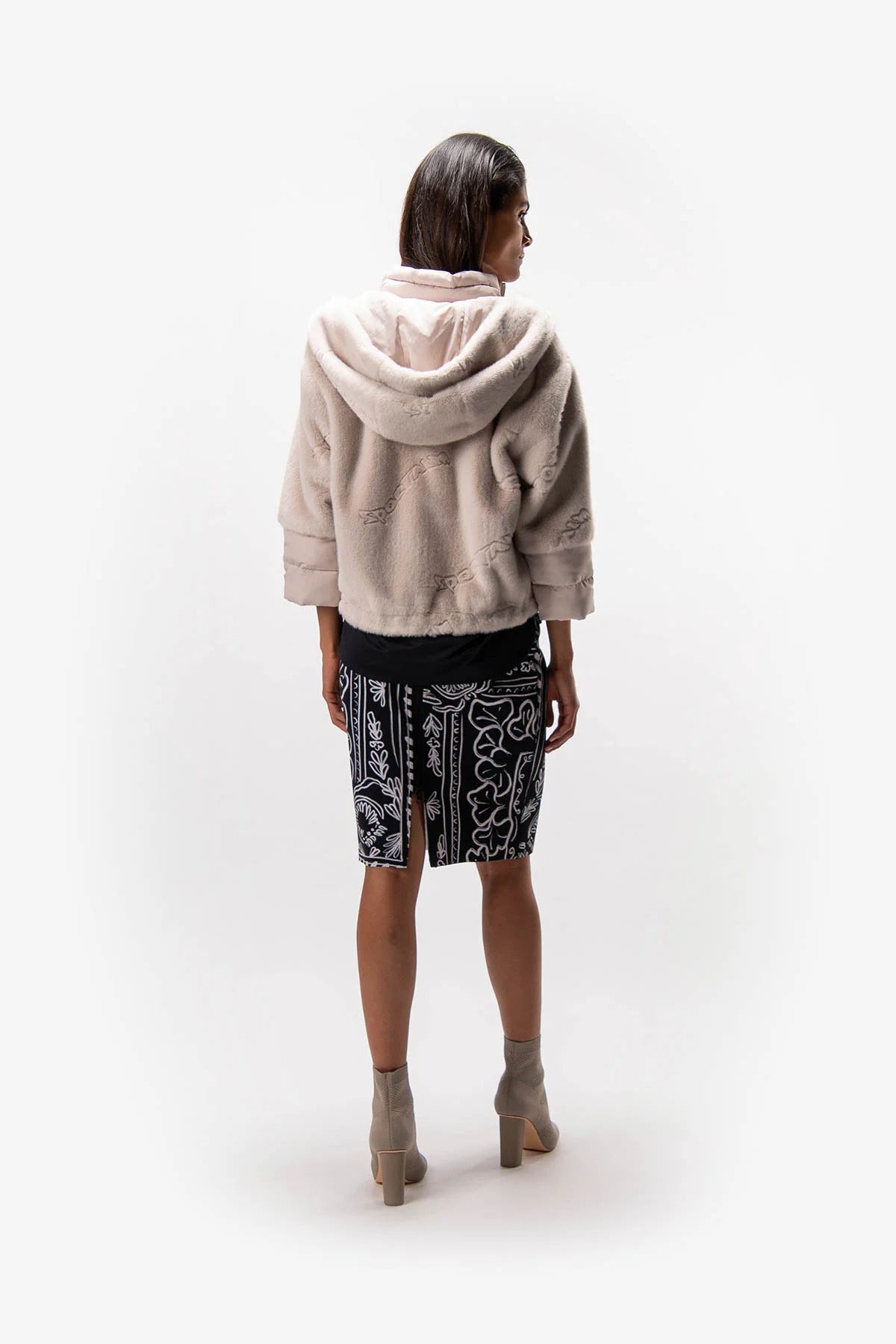 Faux Fur Jacket with Hood