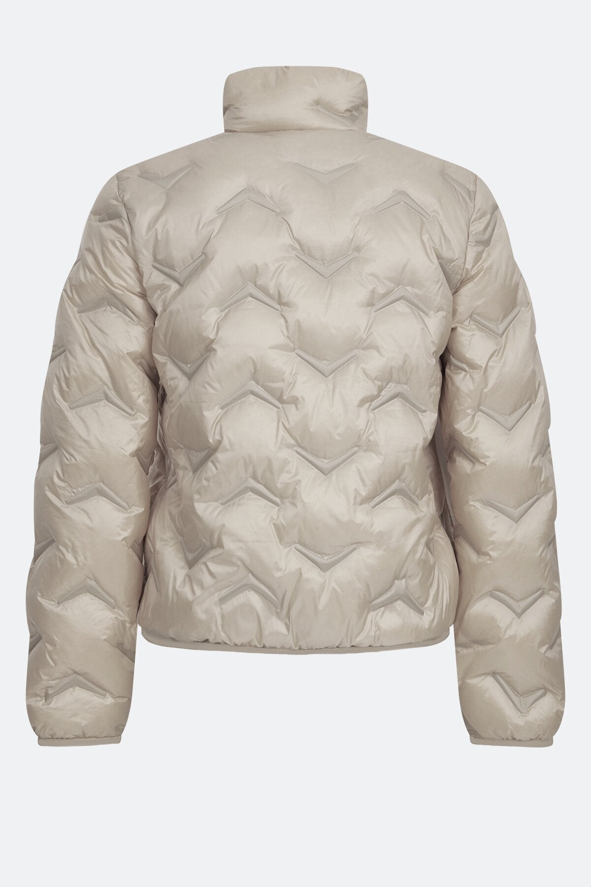 Lightweight Down Jacket with Graphic Embossing In Serrated Pattern