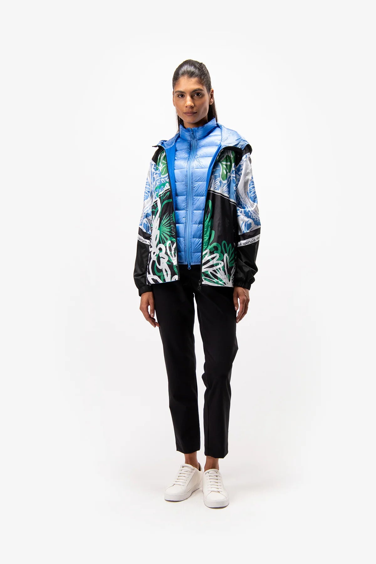 Outdoor Jacket with Hood And Extra Quilted Vest
