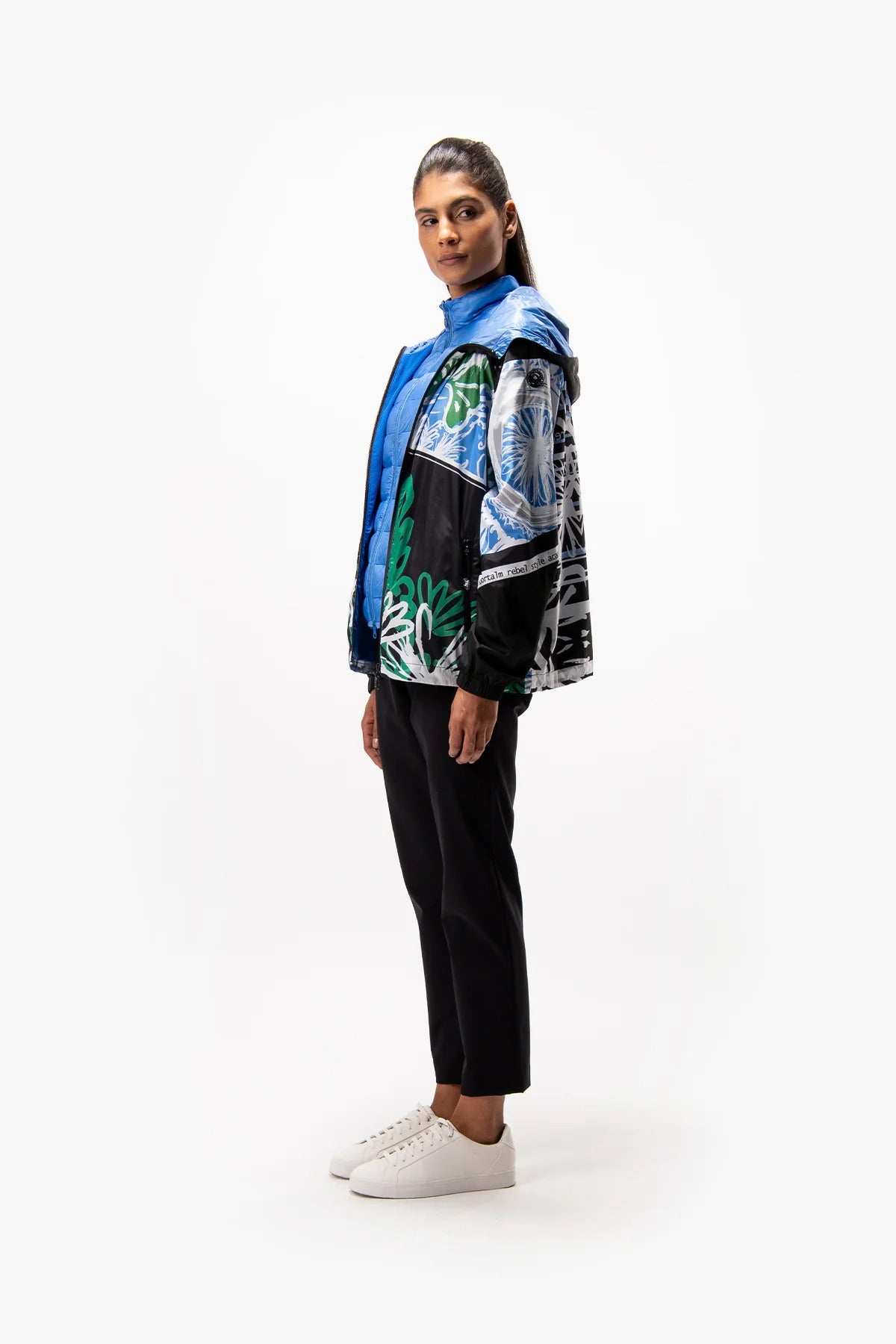 Outdoor Jacket with Hood And Extra Quilted Vest