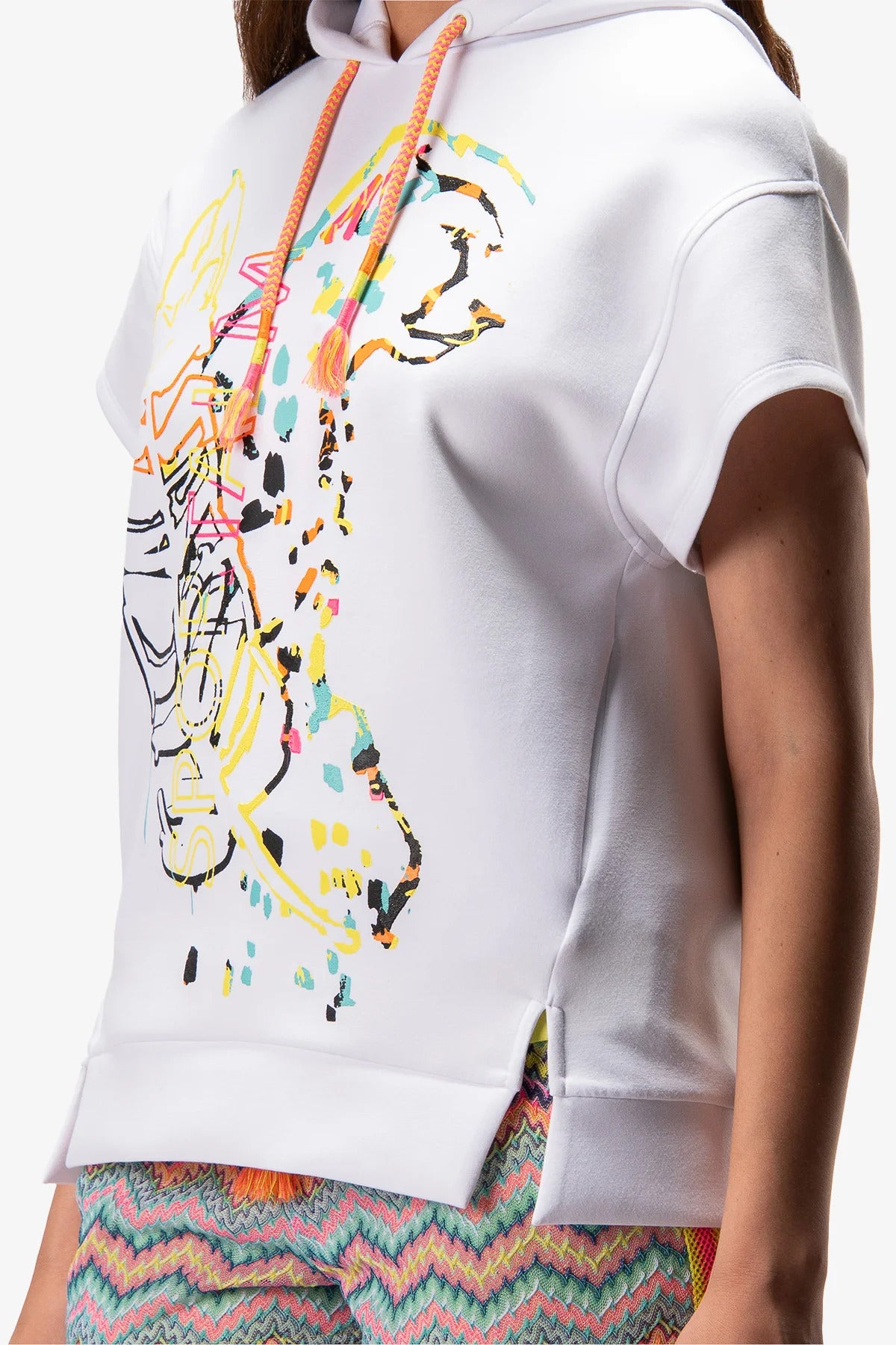 Hooded Short Sleeve Sweater