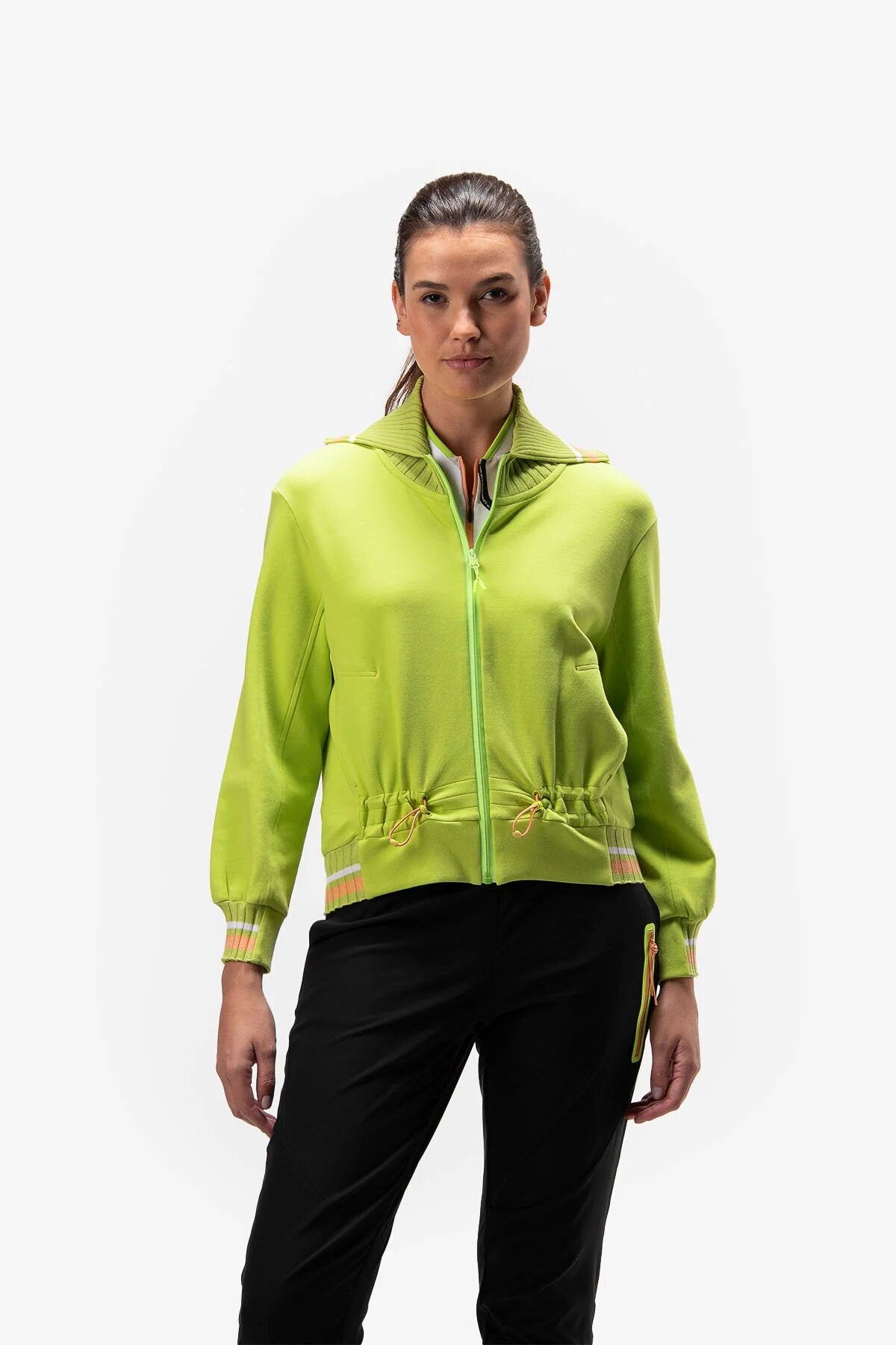 Sweat Jacket with Shirt Collar