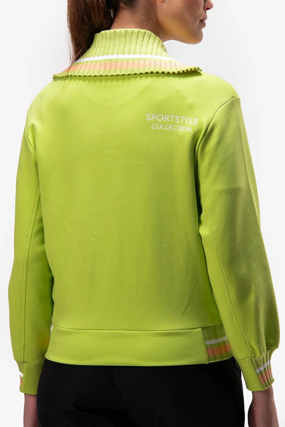 Sweat Jacket with Shirt Collar